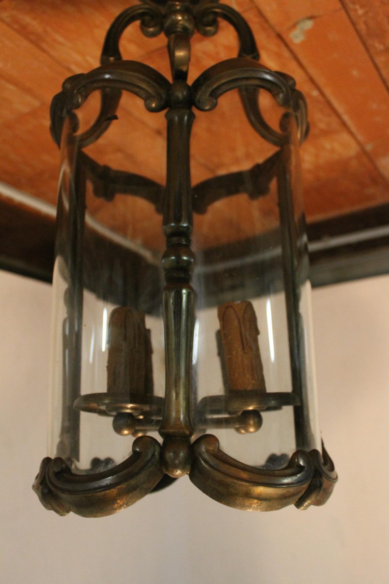 Bronze Lantern, French, XX th For Sale 2