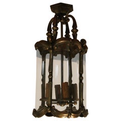 Farol de bronce, francés, siglo XX