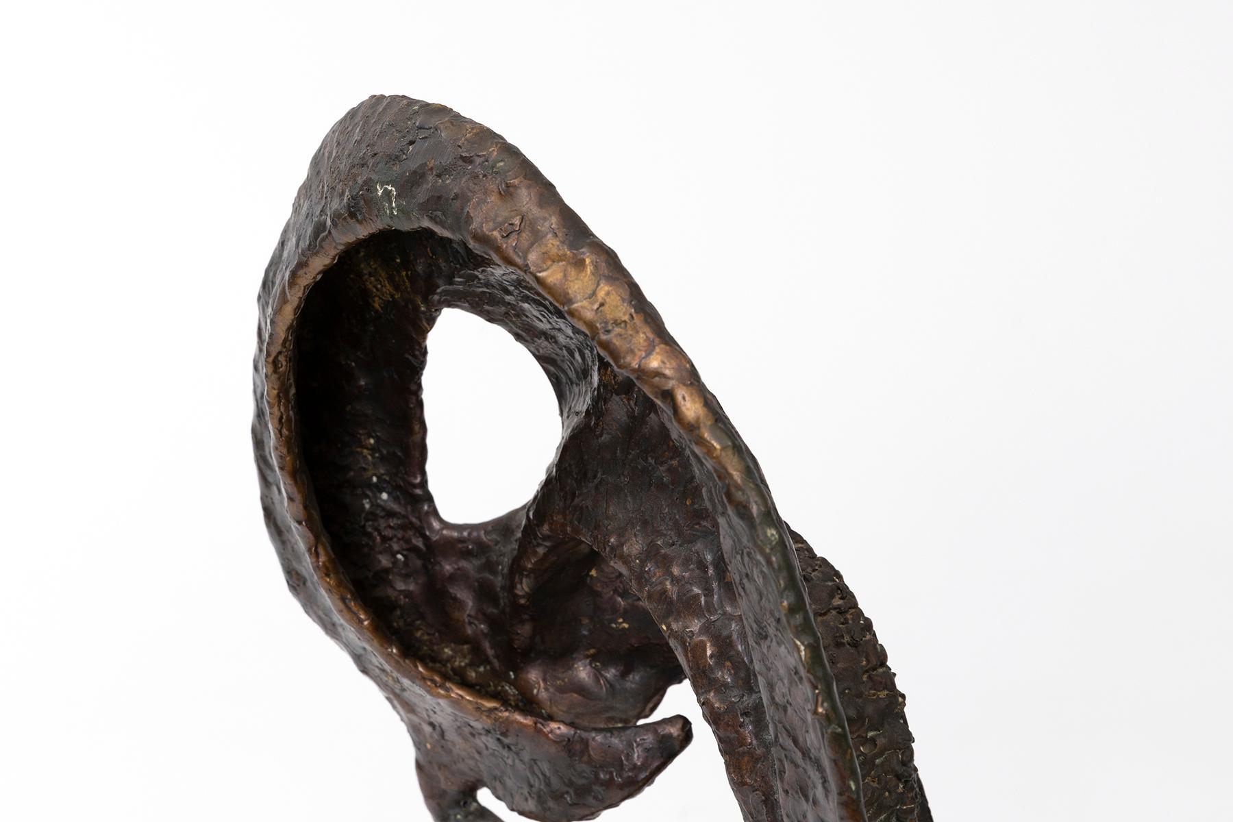 Bronze Abstract Ear Sculpture by Robert Clark & William De Lillo In Good Condition In Phoenix, AZ