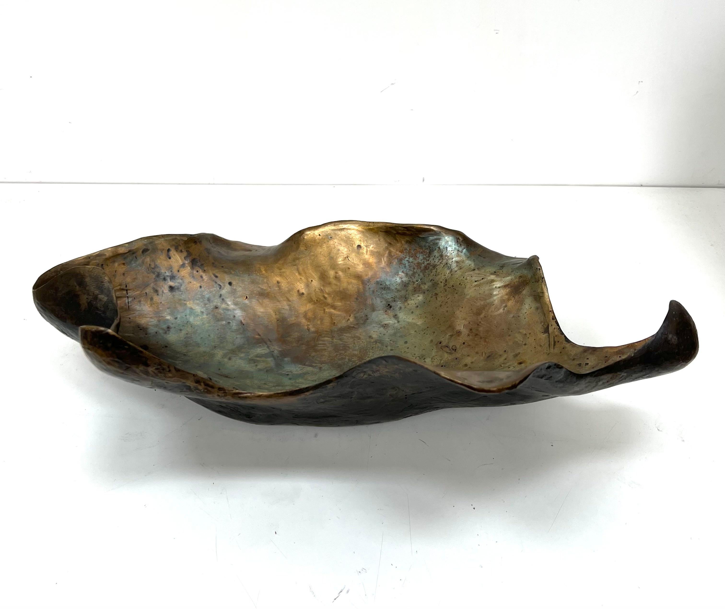 British  Bronze sculptural bowl, 'Tortolina 1' For Sale