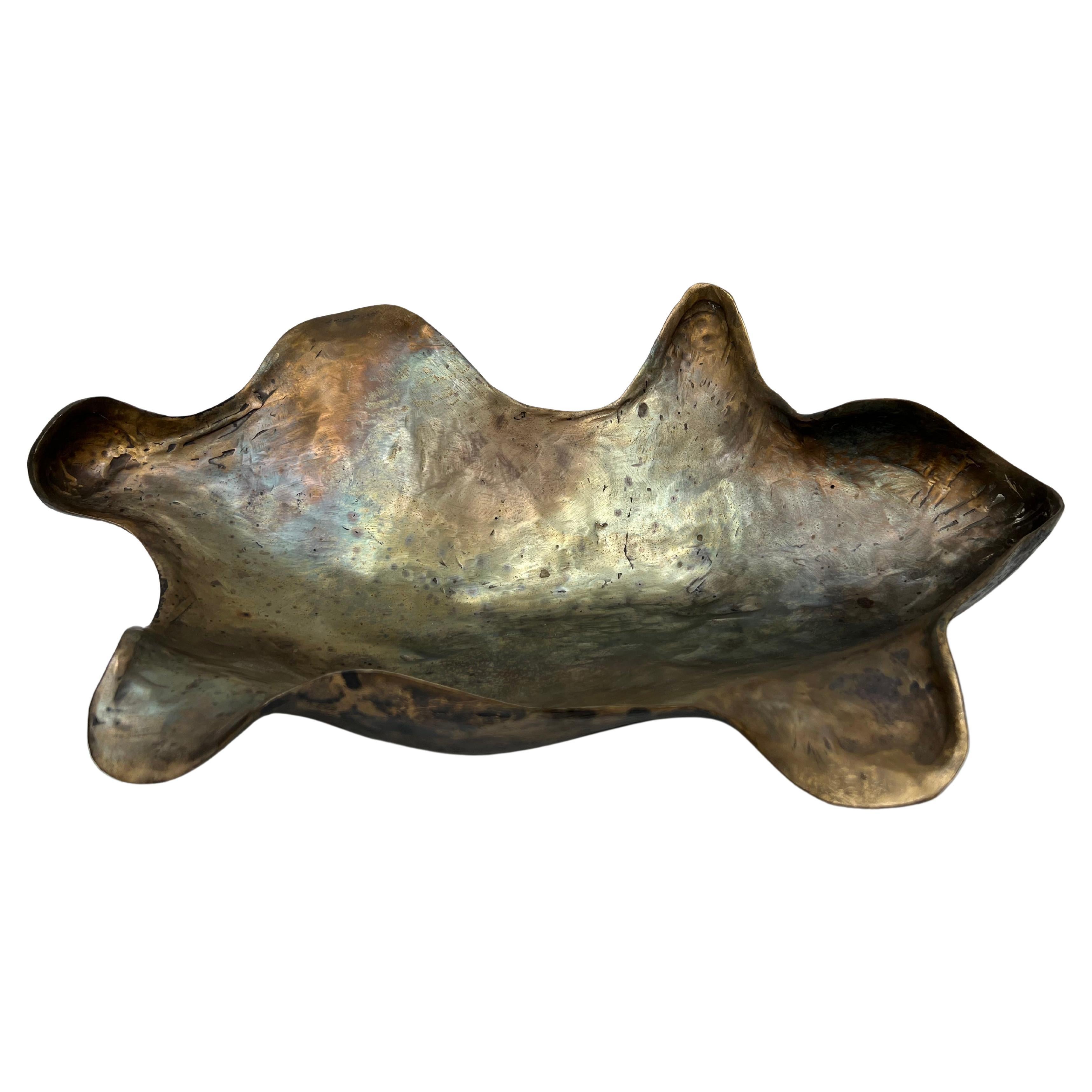  Bronze sculptural bowl, 'Tortolina 1'