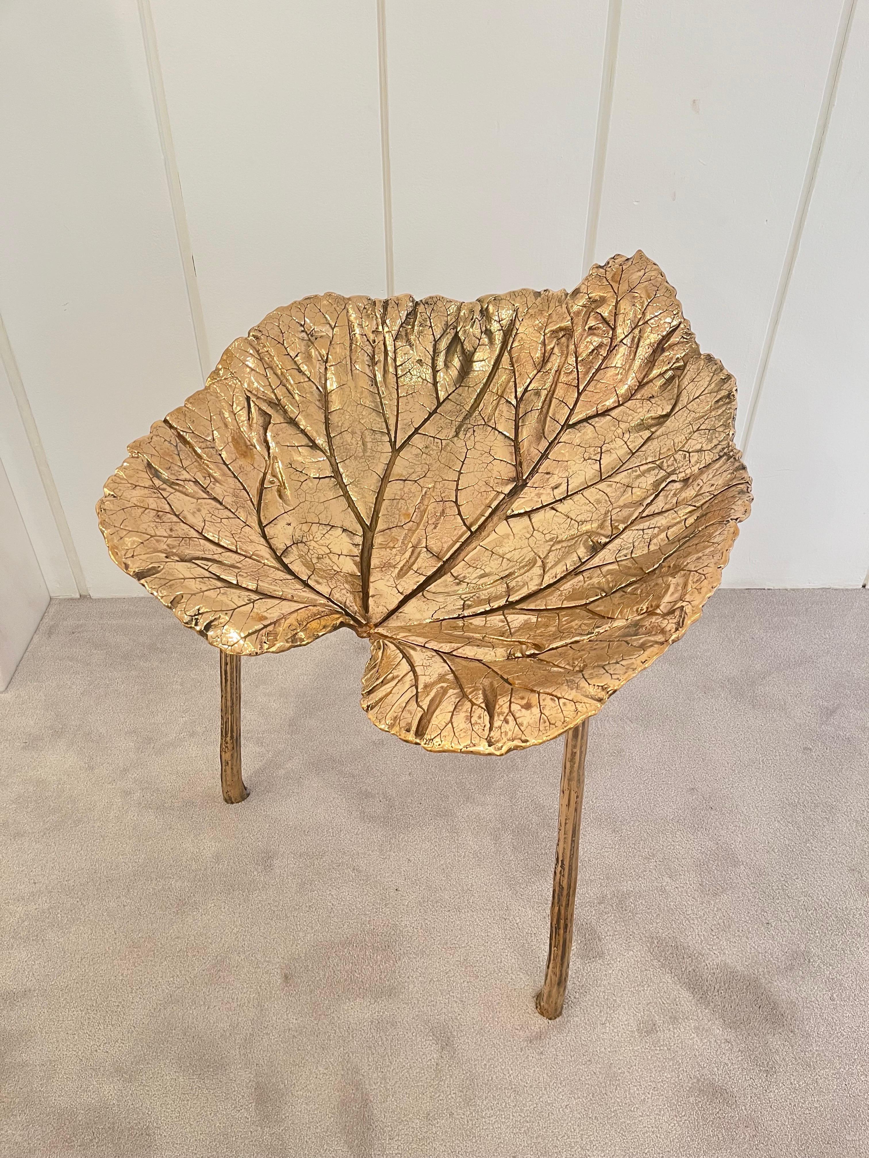 Large Folia stool by Clotilde Ancarani
Massif bronze 
Signeg by the artist and stampend with foundery
edition 1/8.