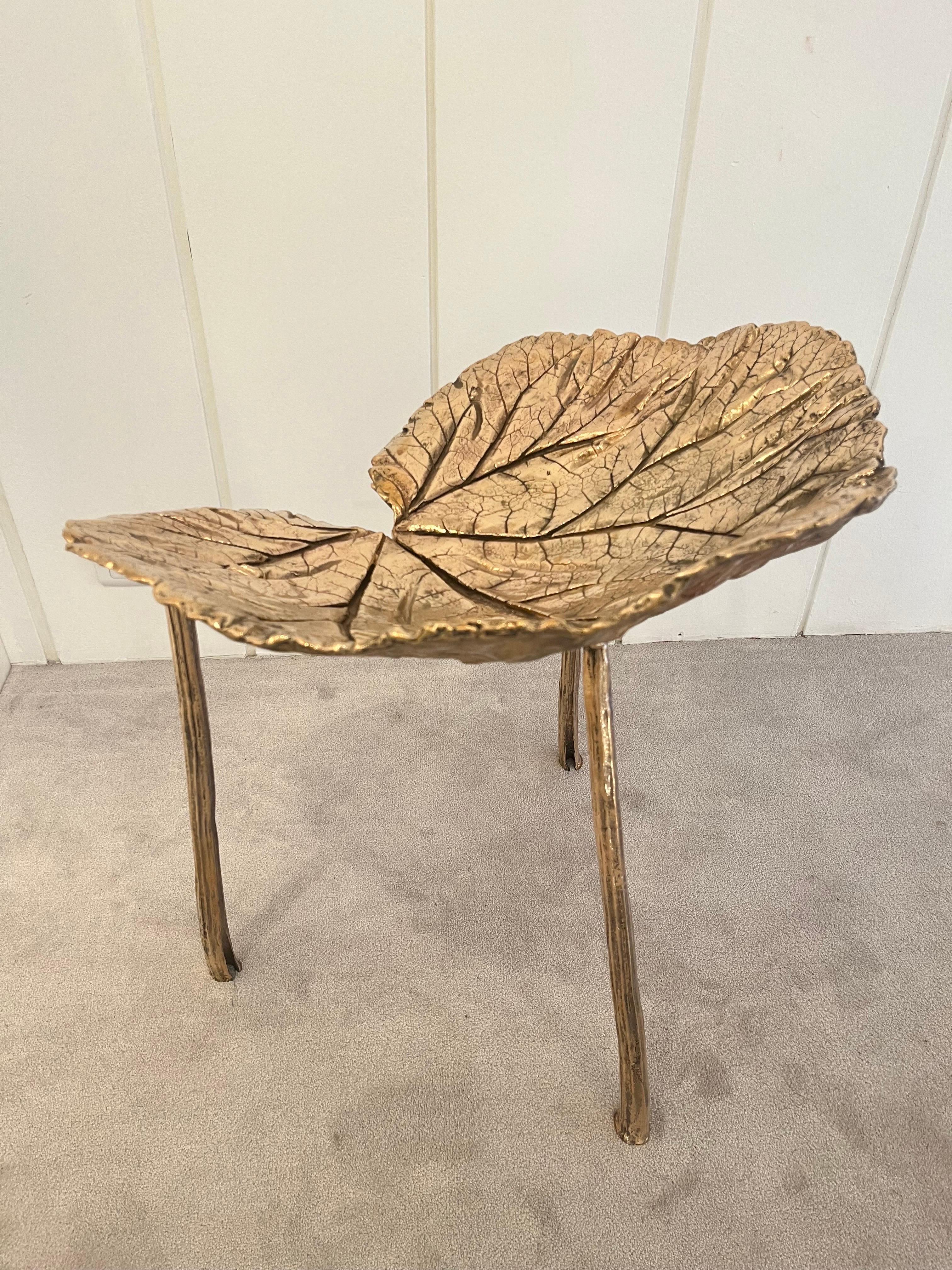 Italian Bronze Large Stool by Clotilde Ancarani For Sale