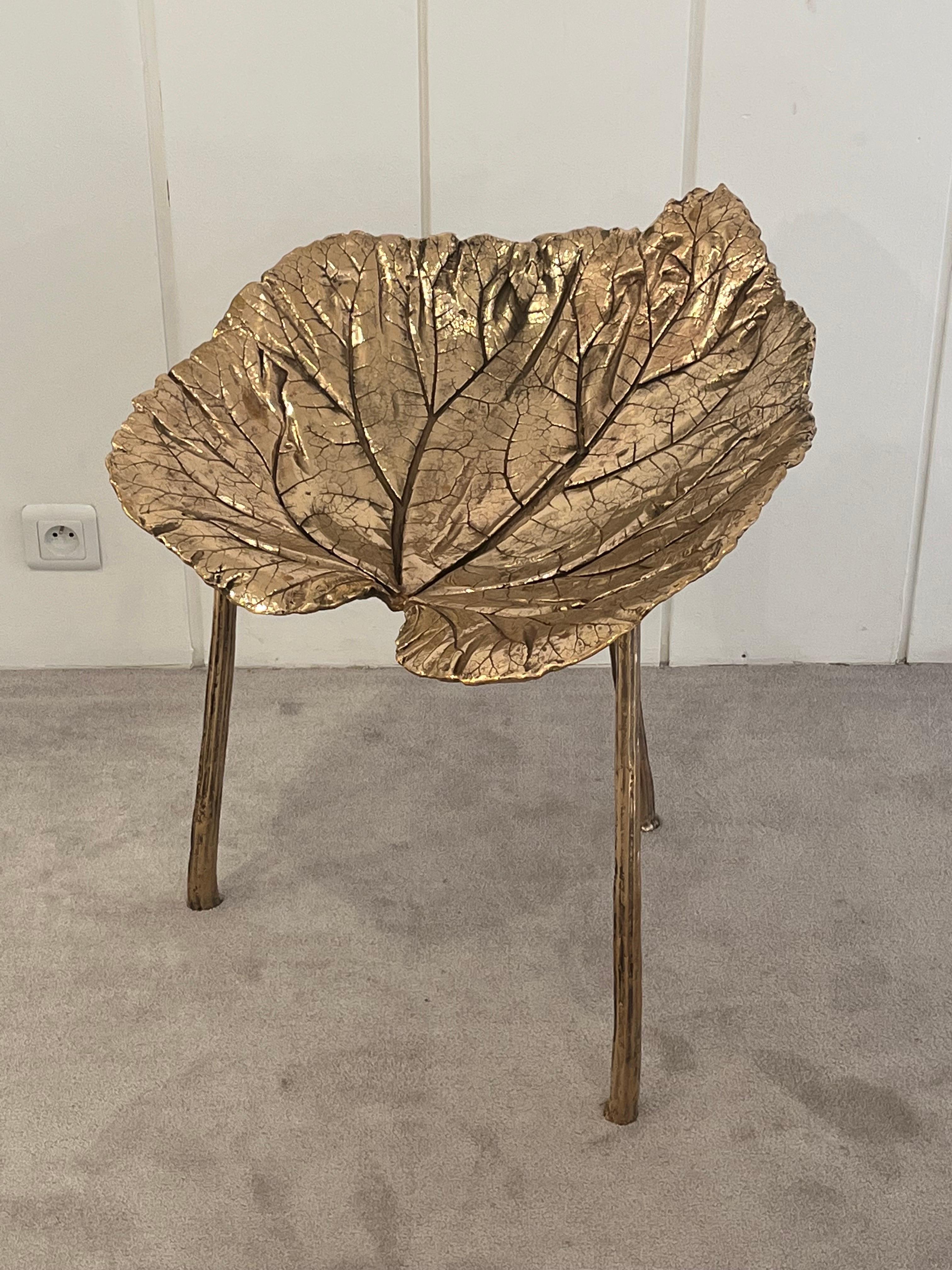 Bronze Large Stool by Clotilde Ancarani In Excellent Condition For Sale In Saint-Ouen, FR