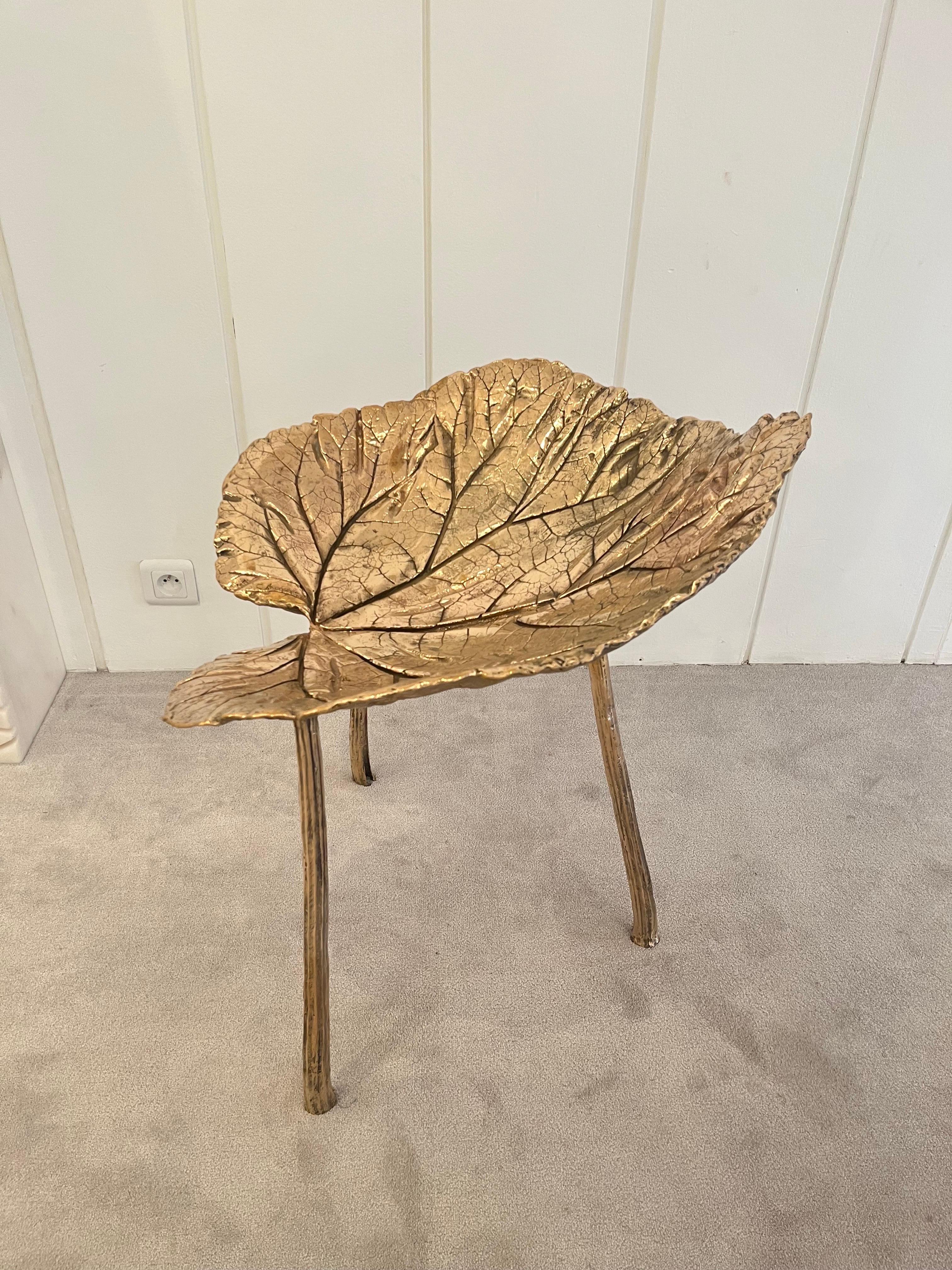 Contemporary Bronze Large Stool by Clotilde Ancarani For Sale