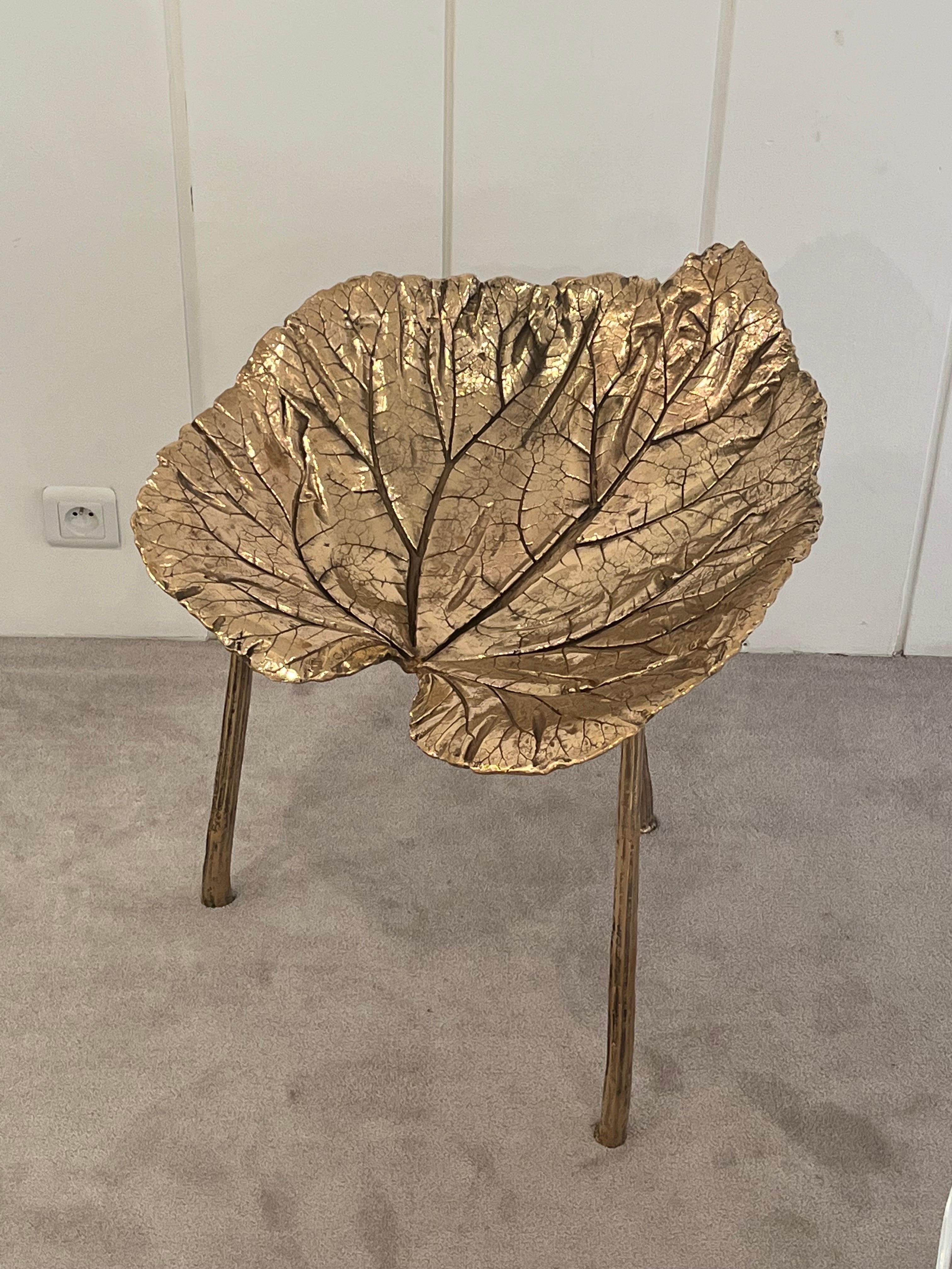 Bronze Large Stool by Clotilde Ancarani For Sale 1