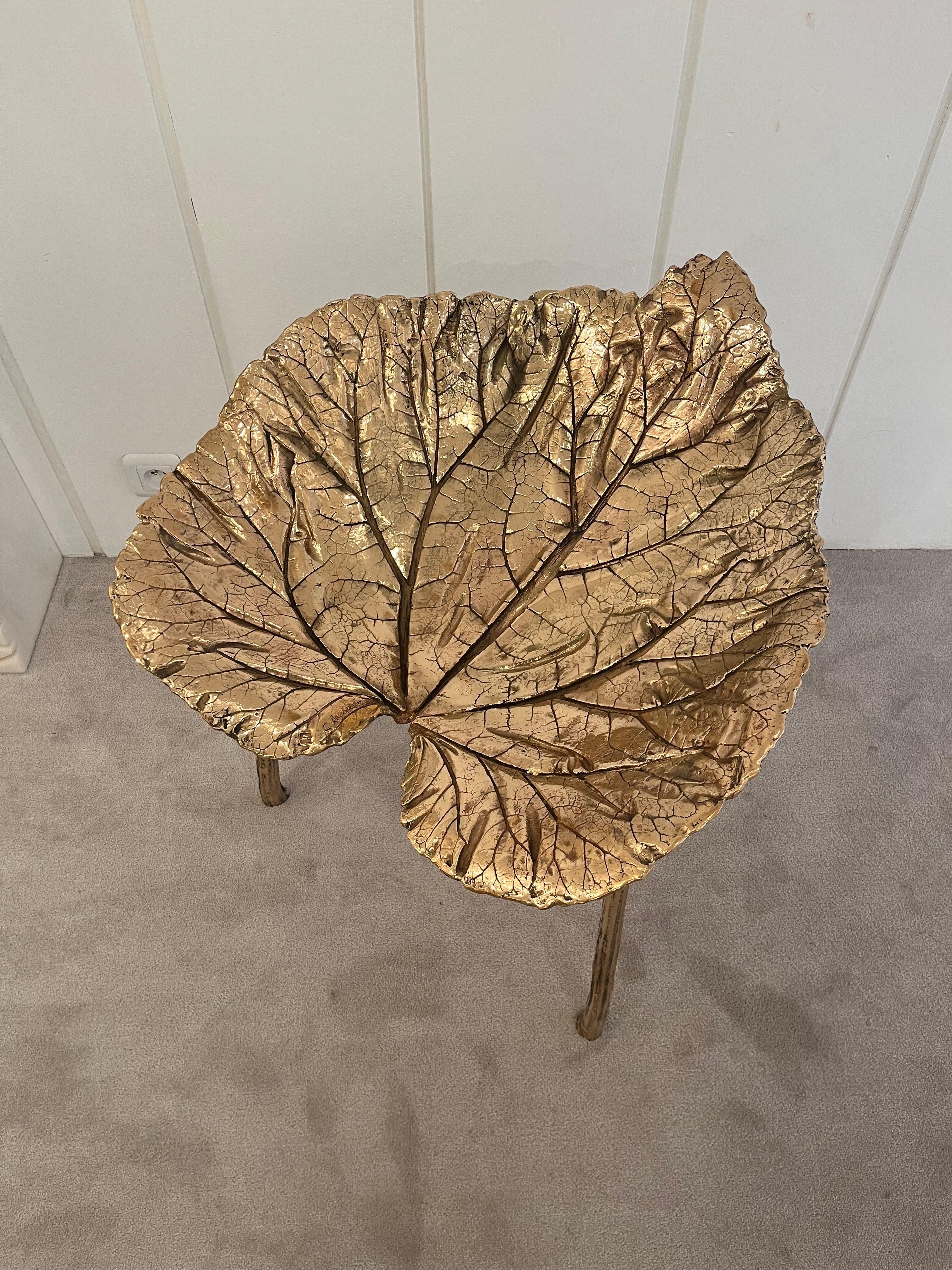 Bronze Large Stool by Clotilde Ancarani For Sale 2