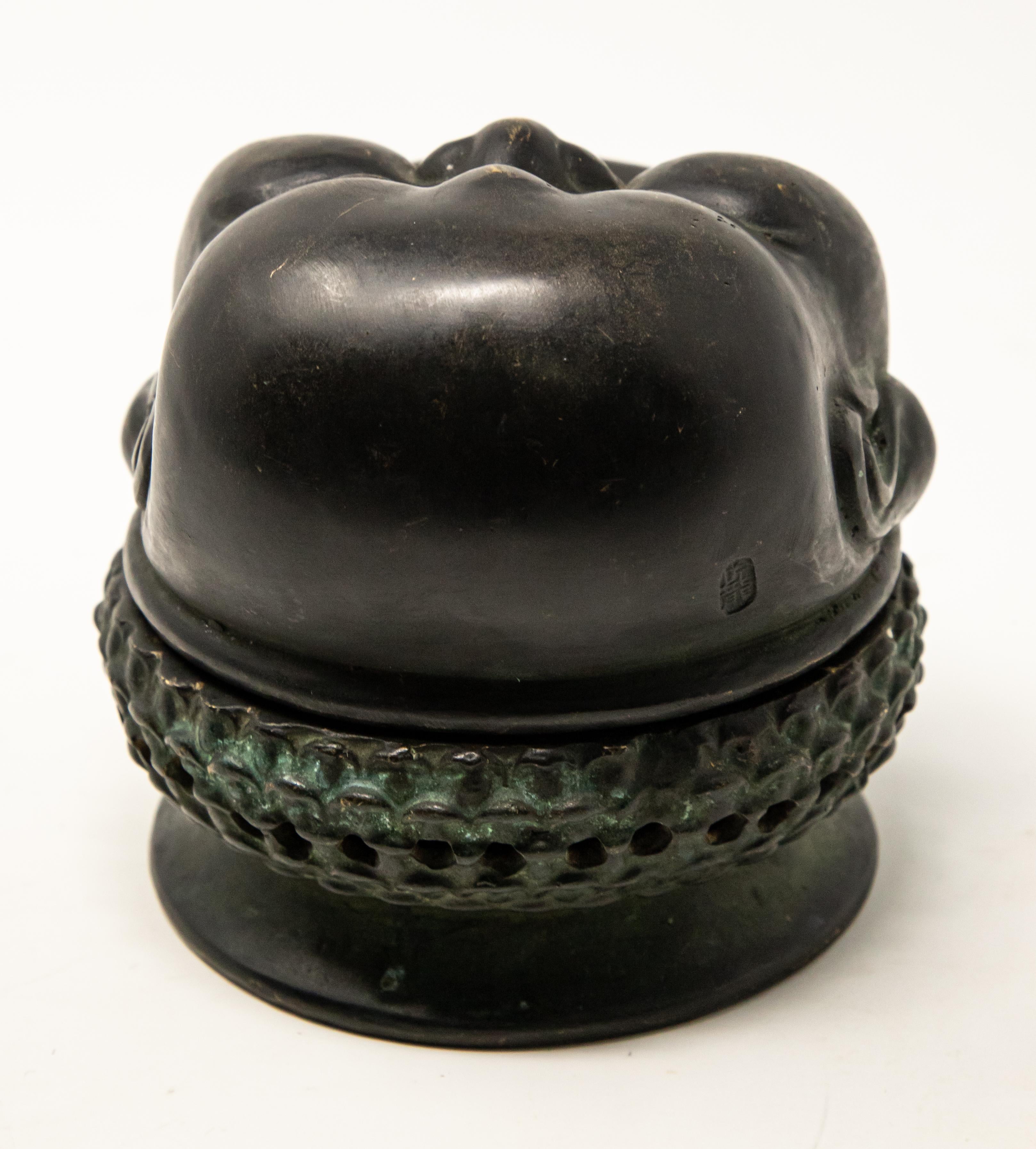 20th Century Bronze Laughing Budai Censer For Sale