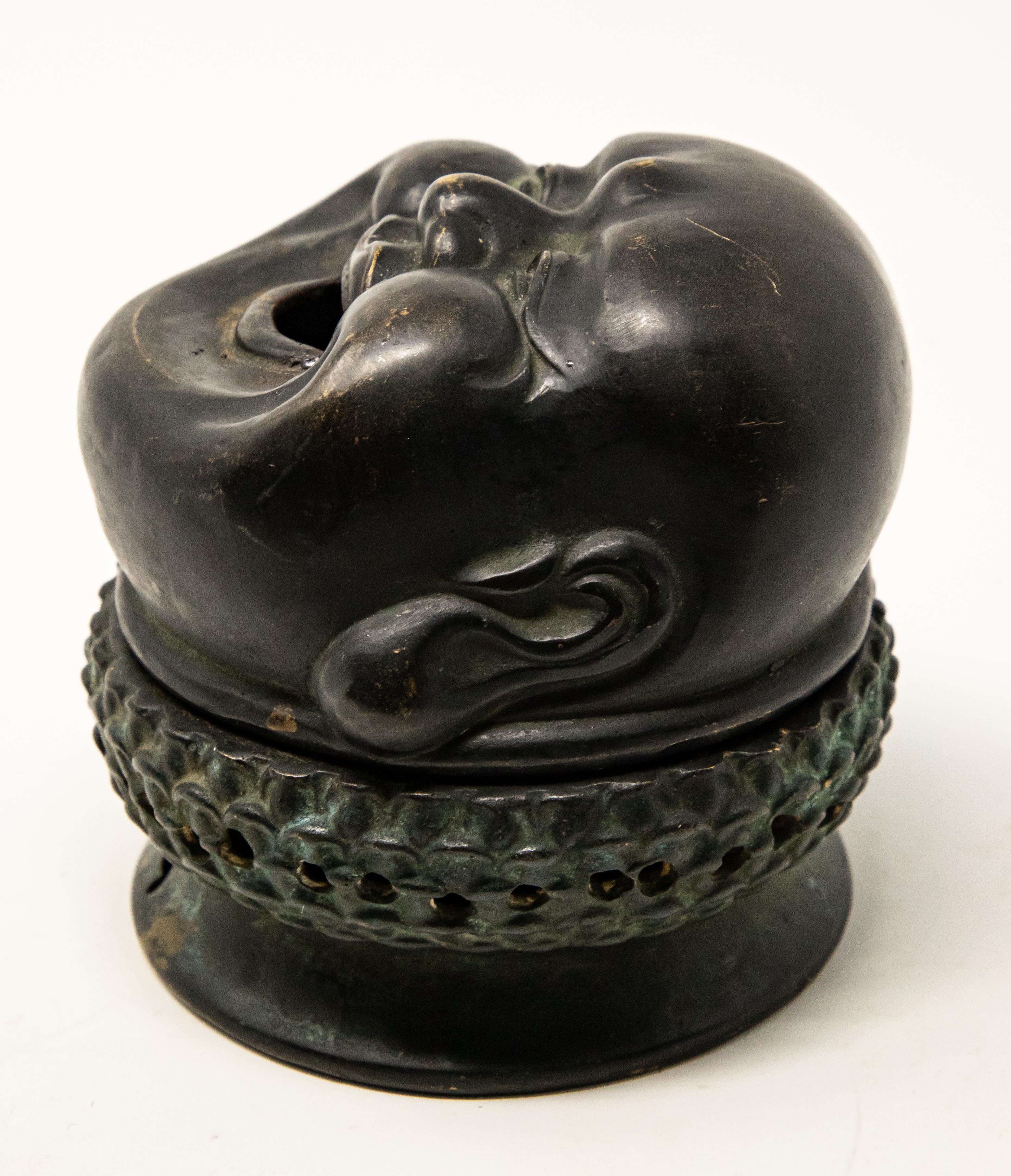 Bronze Laughing Budai Censer For Sale 1