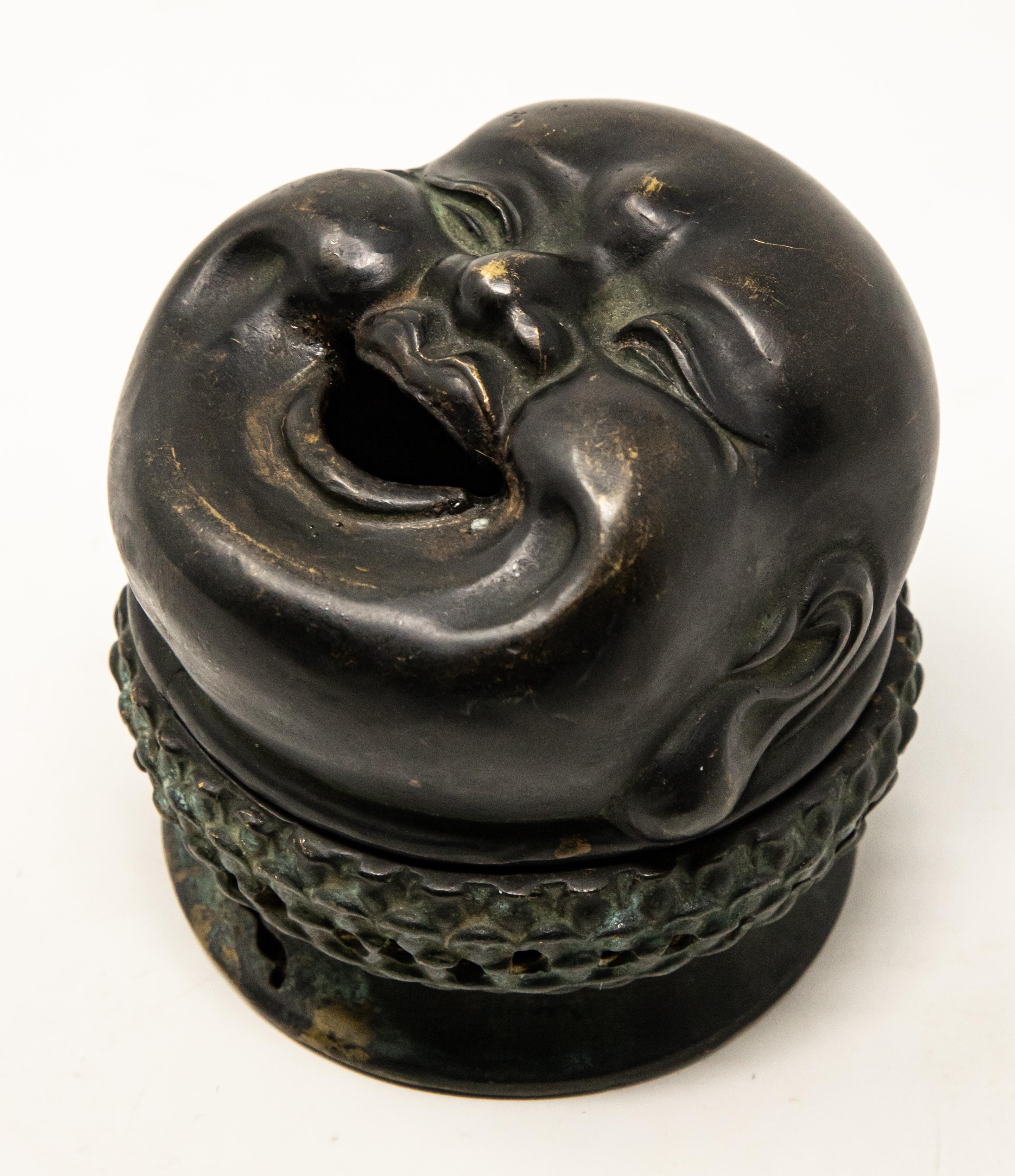 Bronze Laughing Budai Censer For Sale 2