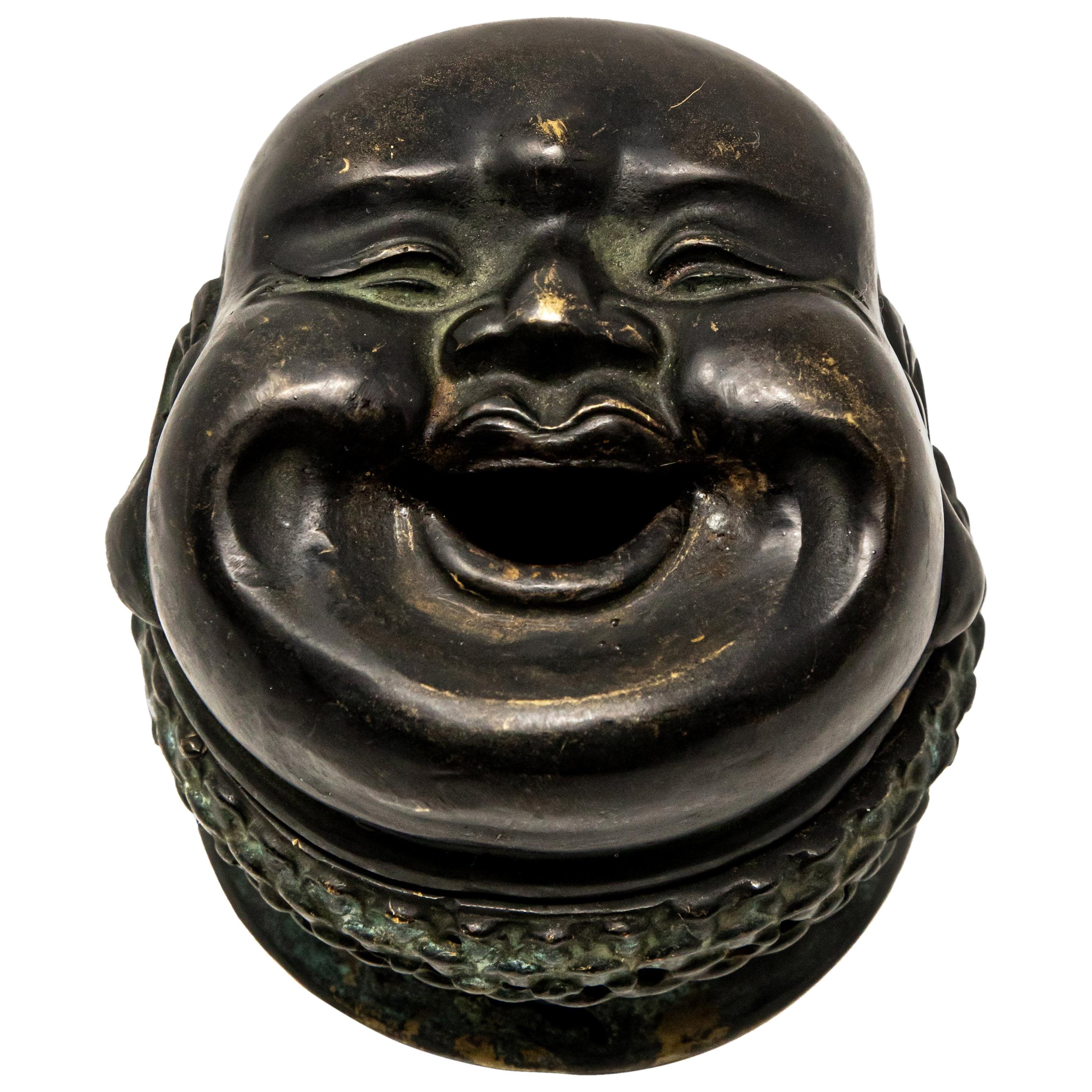 Bronze Laughing Budai Censer For Sale