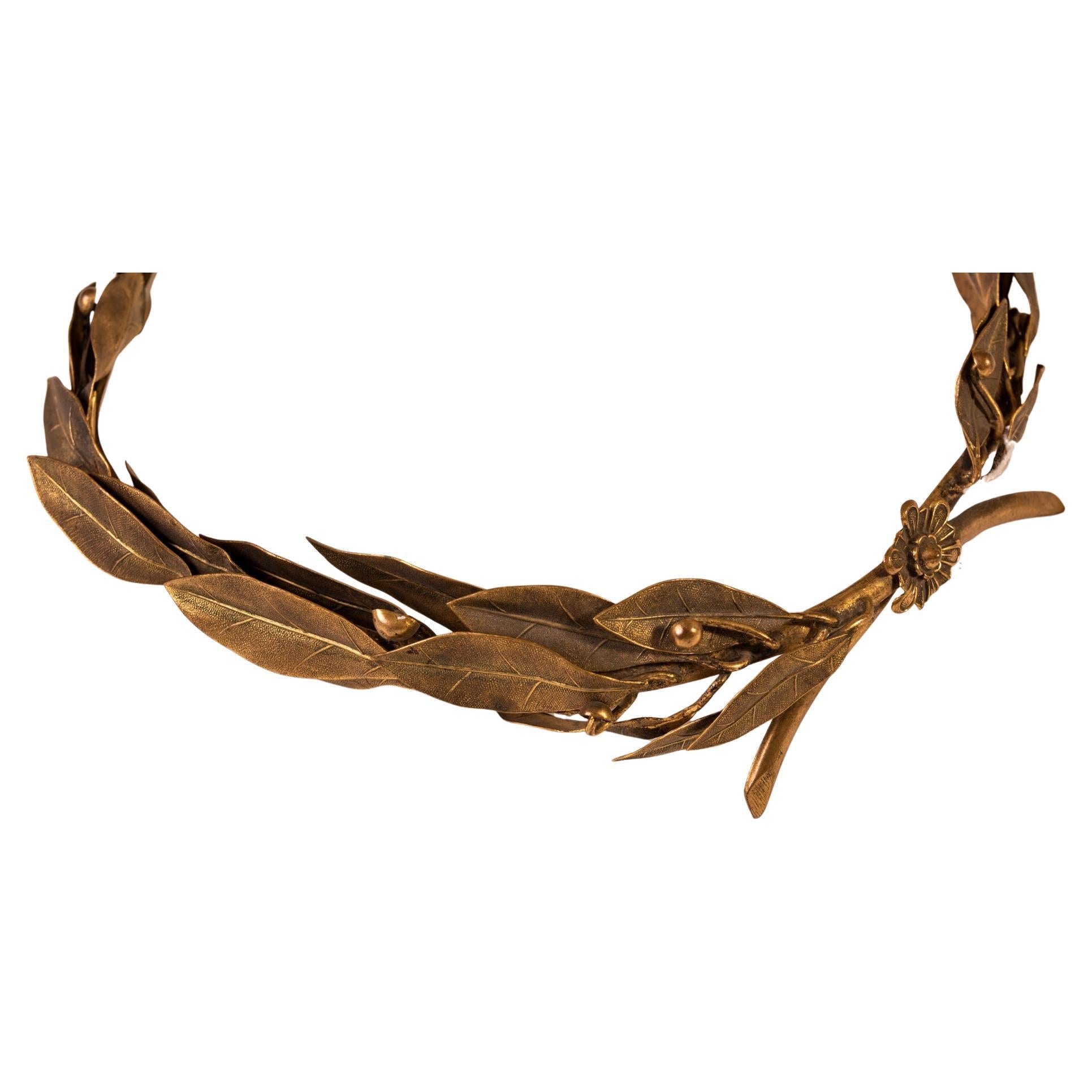 Corona de laurel de bronce siglo XX en venta