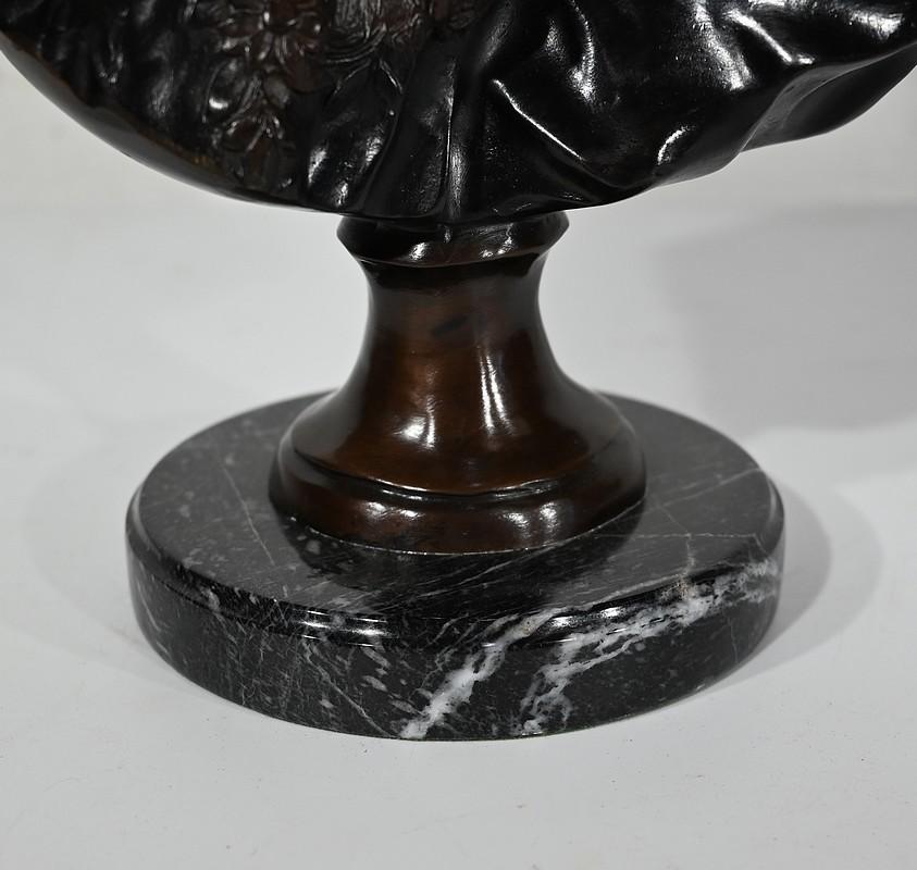 Sculpture en bronze La baiser donnée d'après J-A. Houdon - Fin du XIXe siècle en vente 9