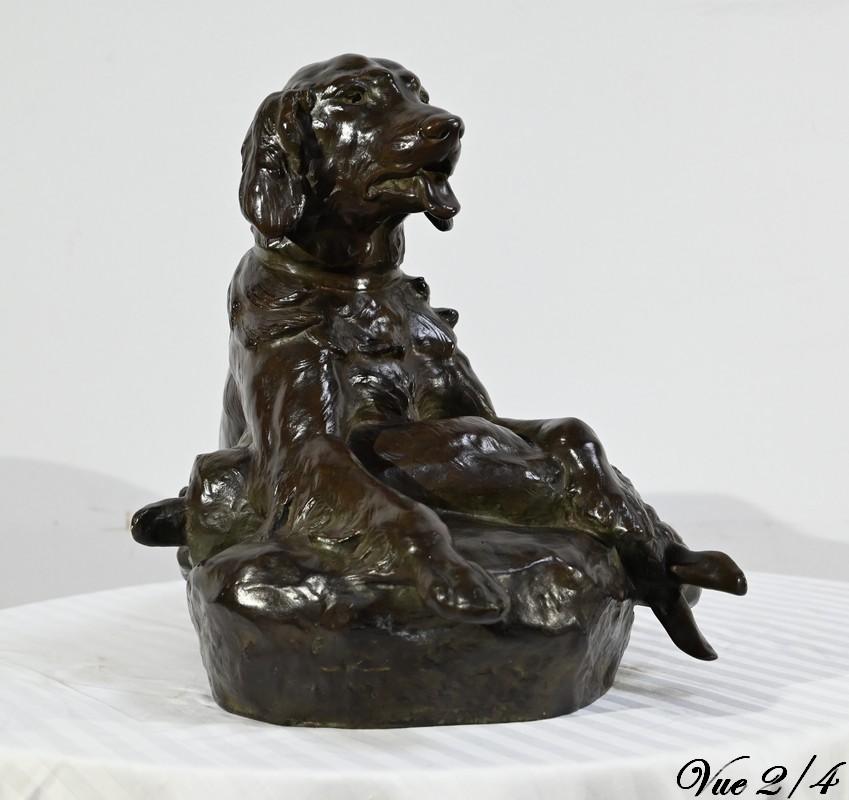 Bronze The Dog with the Hare, signé J-E. Masson - Début du XXe siècle en vente 12