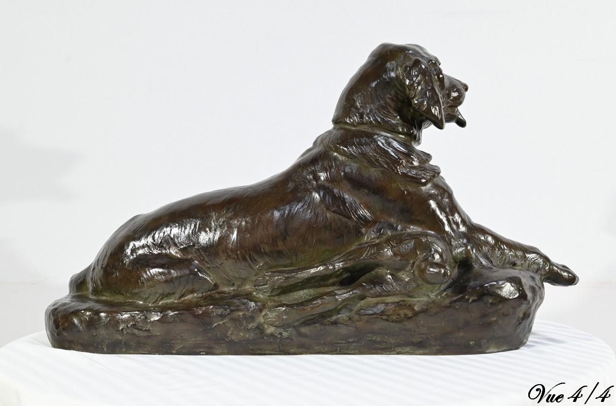 Bronze The Dog with the Hare, signé J-E. Masson - Début du XXe siècle en vente 14