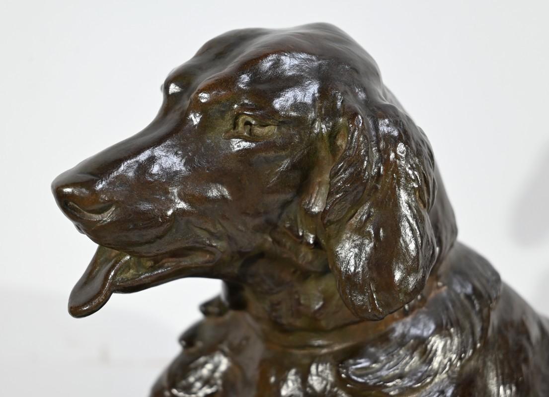 Bronze The Dog with the Hare, signé J-E. Masson - Début du XXe siècle en vente 1