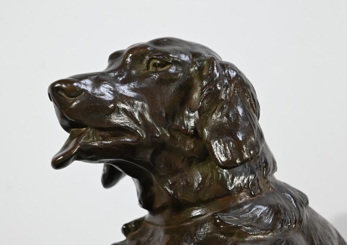 Bronze The Dog with the Hare, signé J-E. Masson - Début du XXe siècle en vente 2