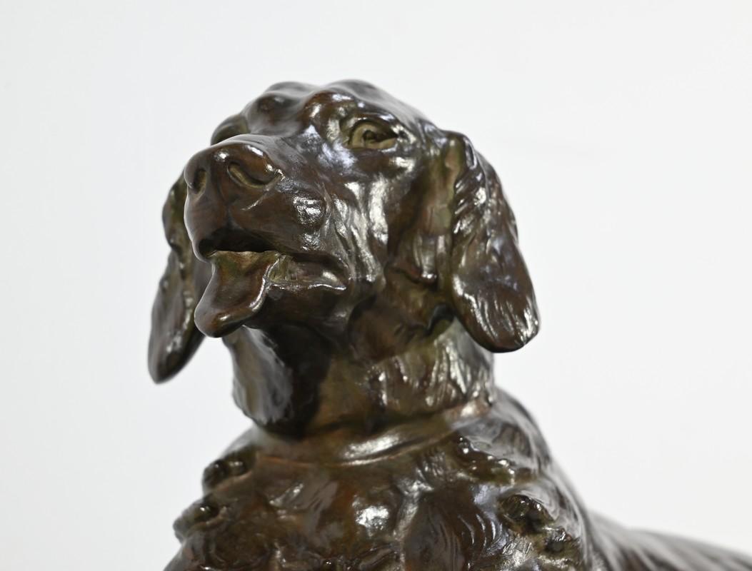 Bronze The Dog with the Hare, signé J-E. Masson - Début du XXe siècle en vente 3