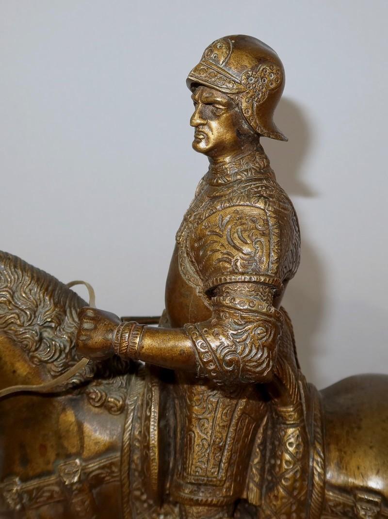 Sculpture en bronze Le Colleone d'après Verrocchio - 19e siècle en vente 2