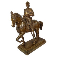 Bronzeskulptur Le Colleone nach Verrocchio - 19. Jahrhundert