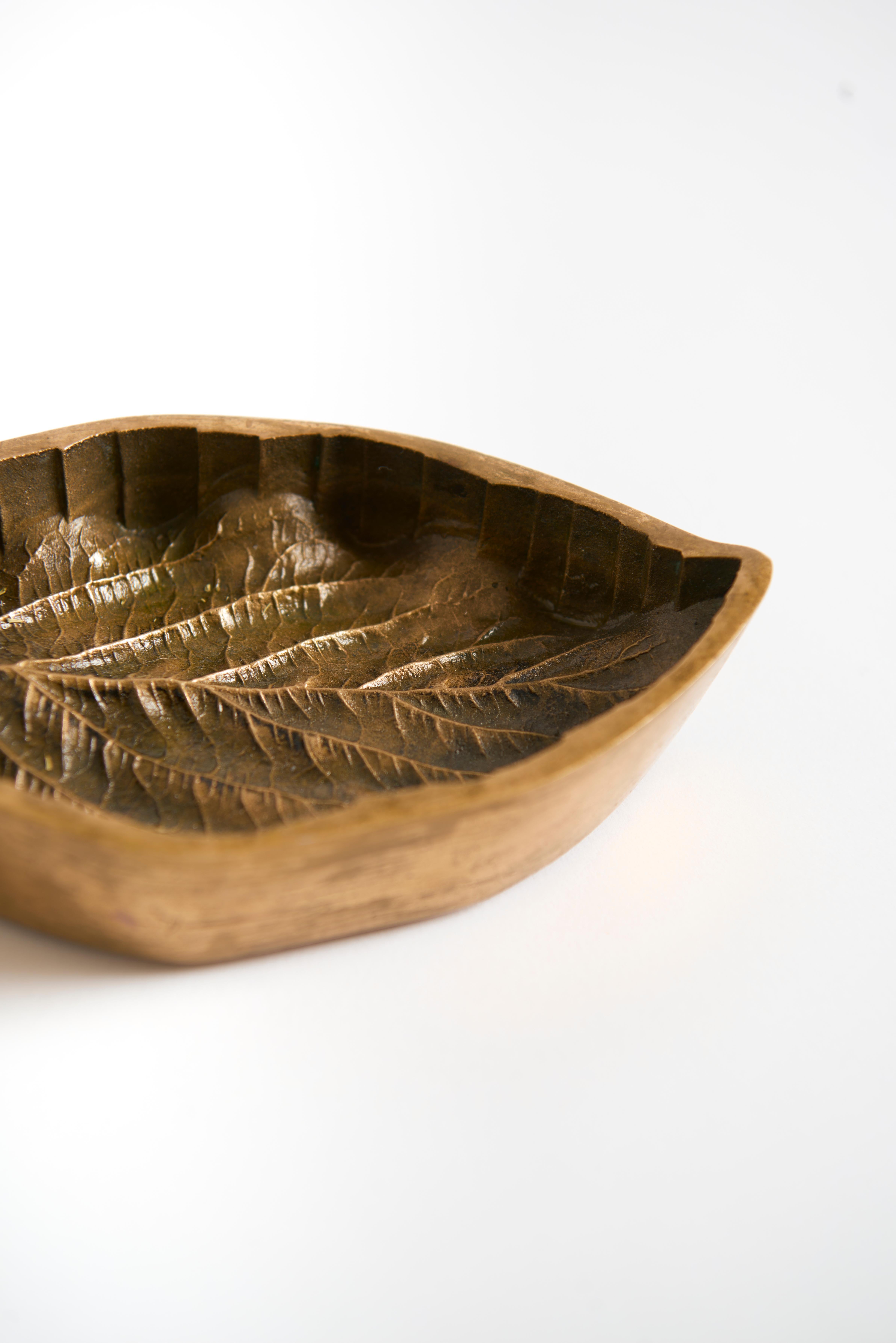 French Bronze Leaf Bowl