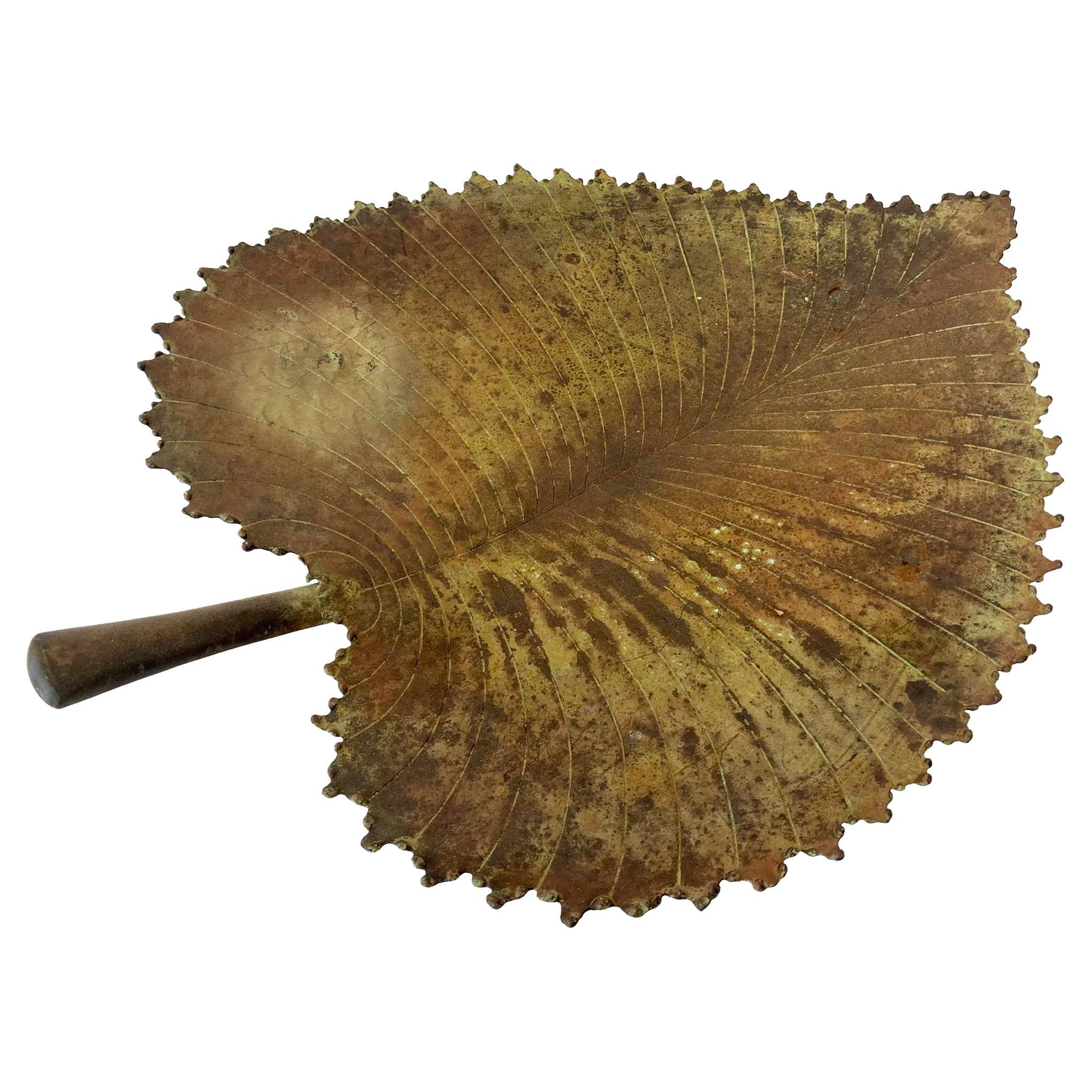 Bronze Leaf Centerpiece Sculpture #3