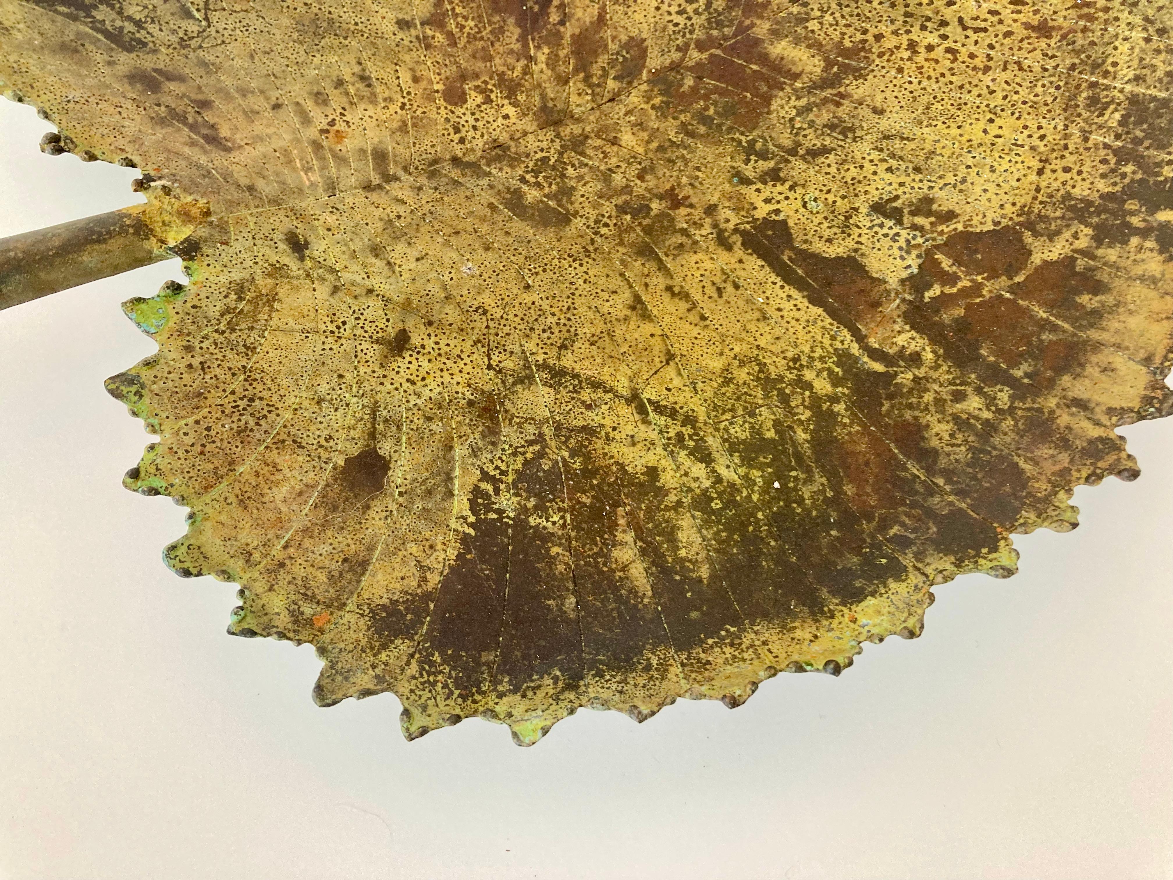 Scultura centrotavola in bronzo con foglie #5 in vendita 3
