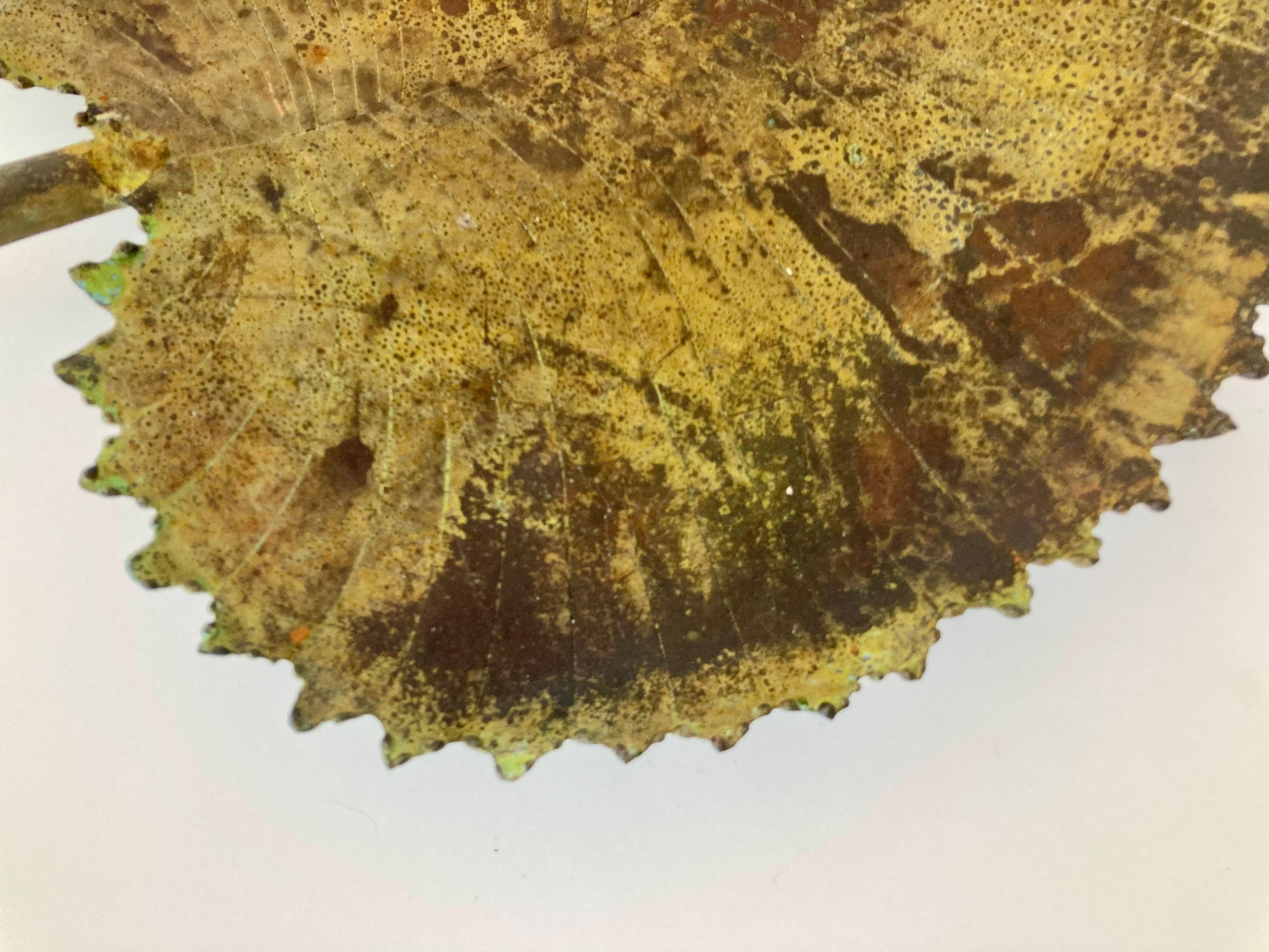 Scultura centrotavola in bronzo con foglie #5 in vendita 4