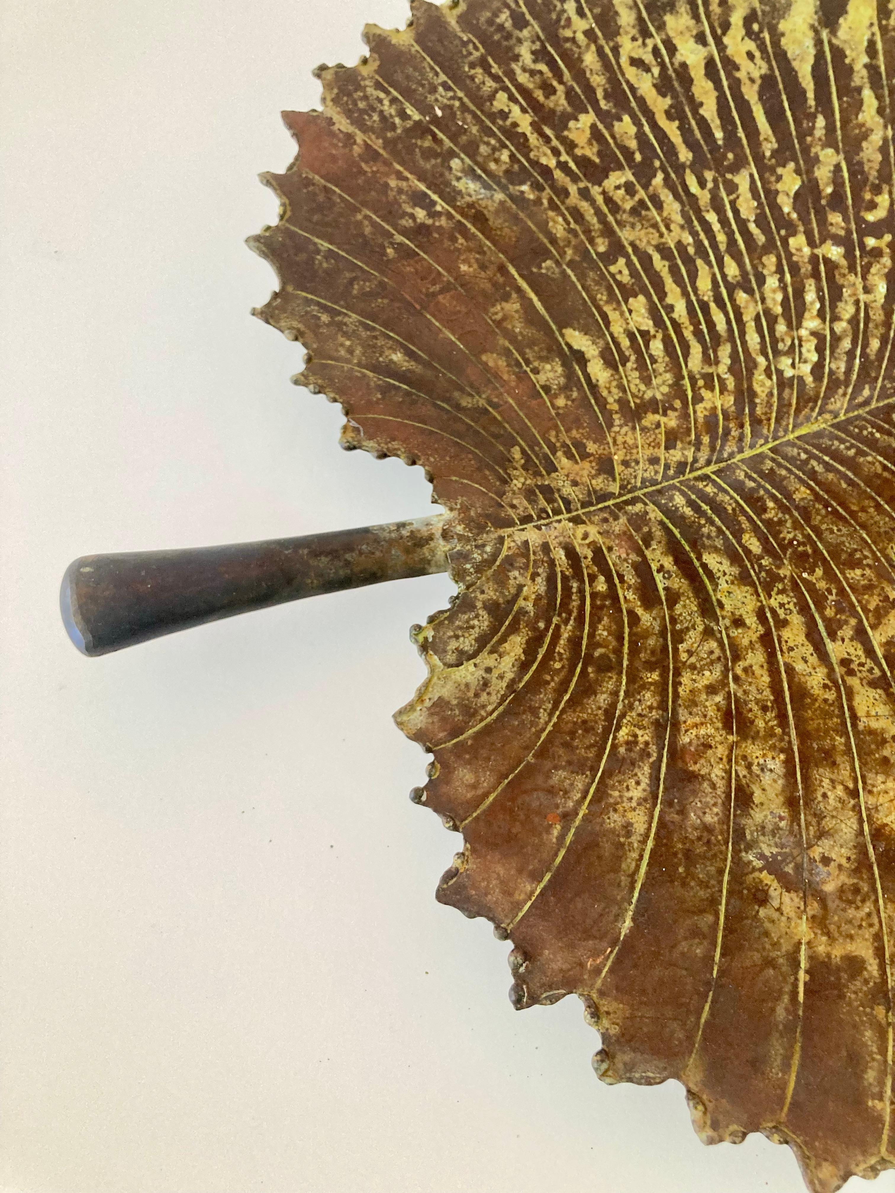 Bronze Leaf Centerpiece Sculpture #6 For Sale 6