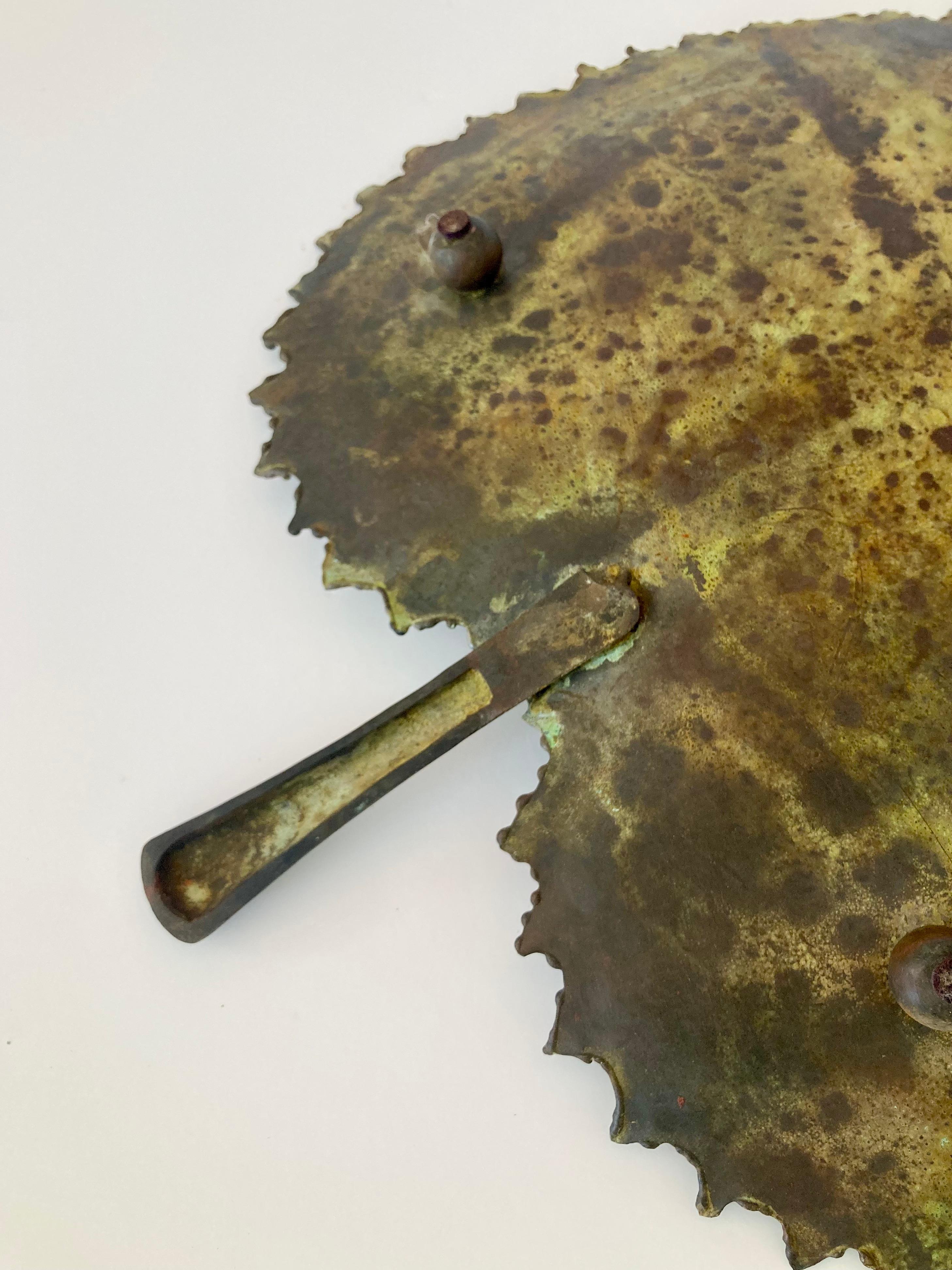 Bronze Leaf Centerpiece Sculpture #6 For Sale 8