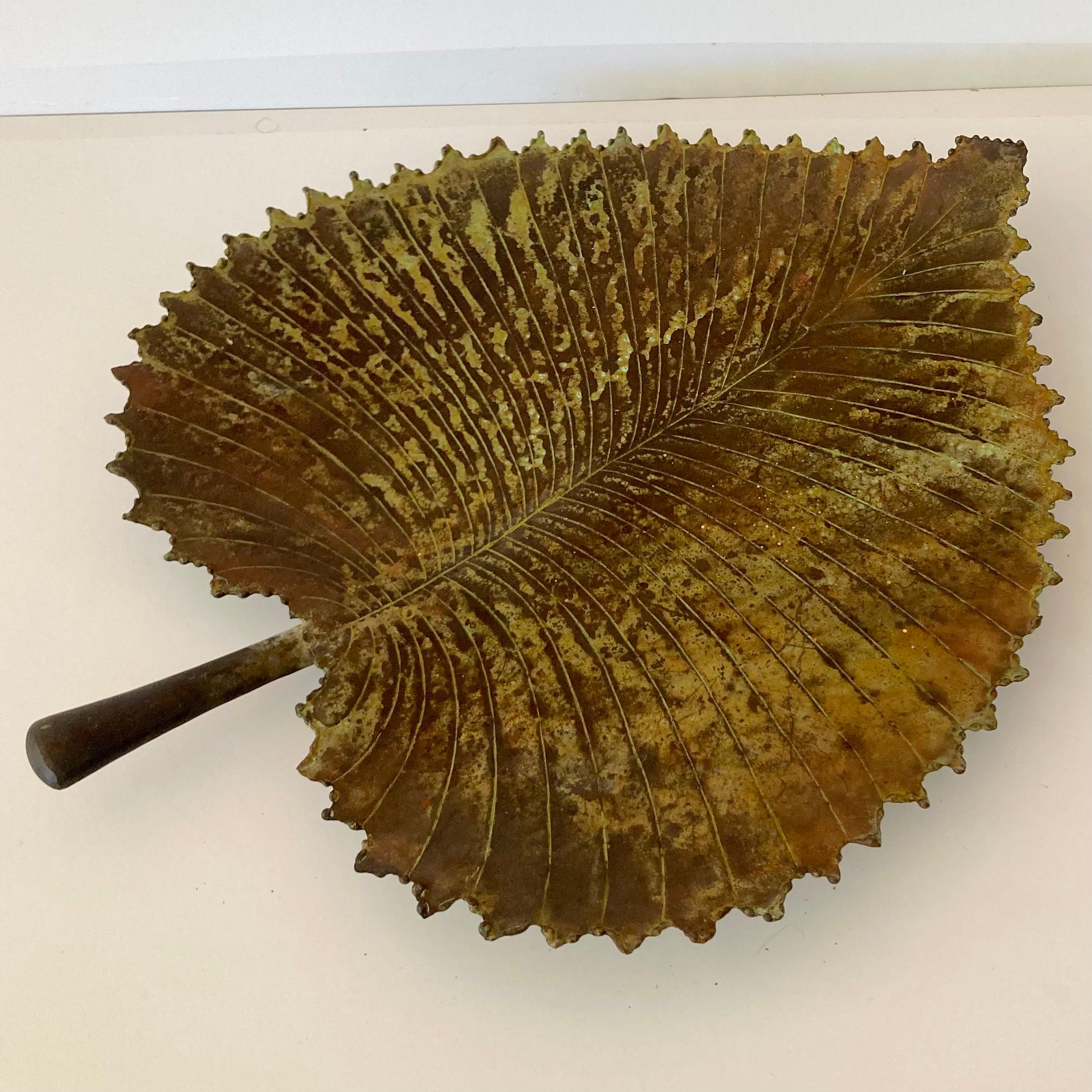 Modern Bronze Leaf Centerpiece Sculpture #6 For Sale