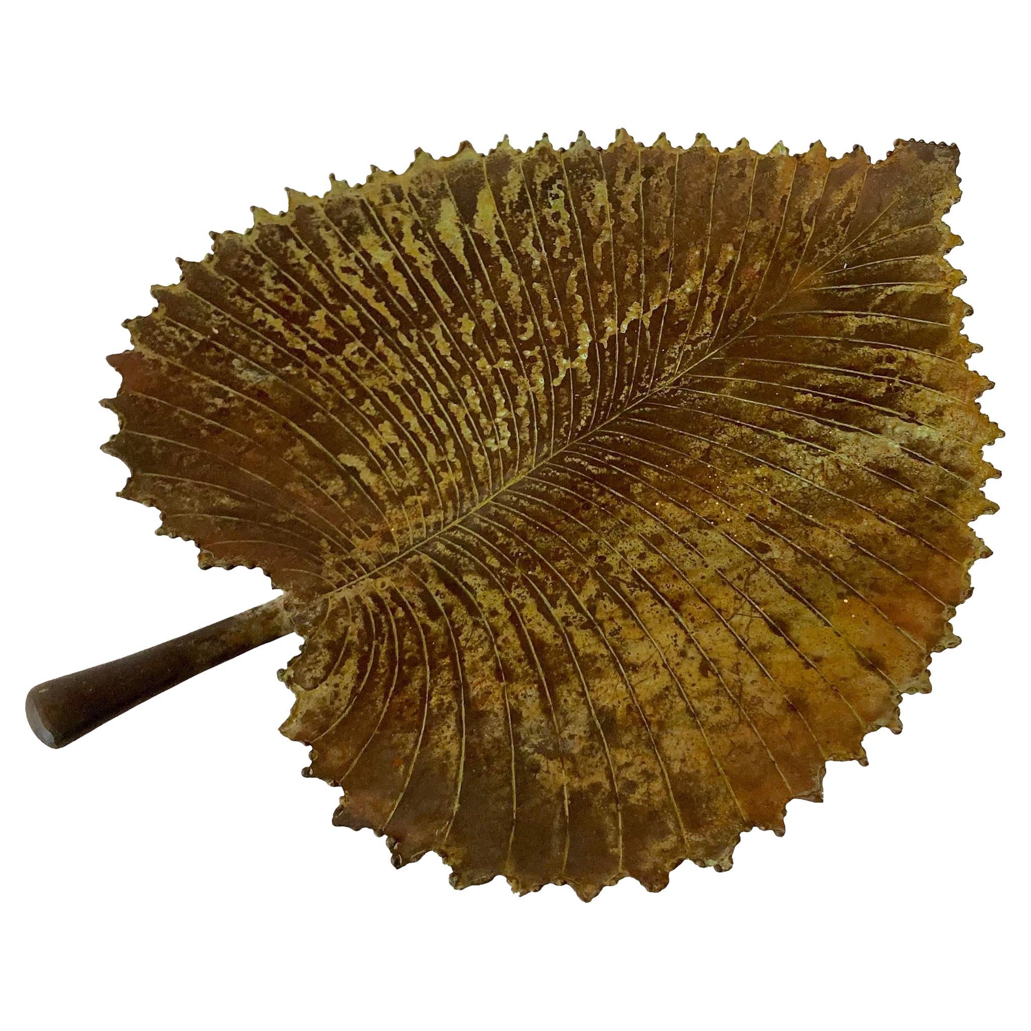 Bronze Leaf Centerpiece Sculpture #6 For Sale