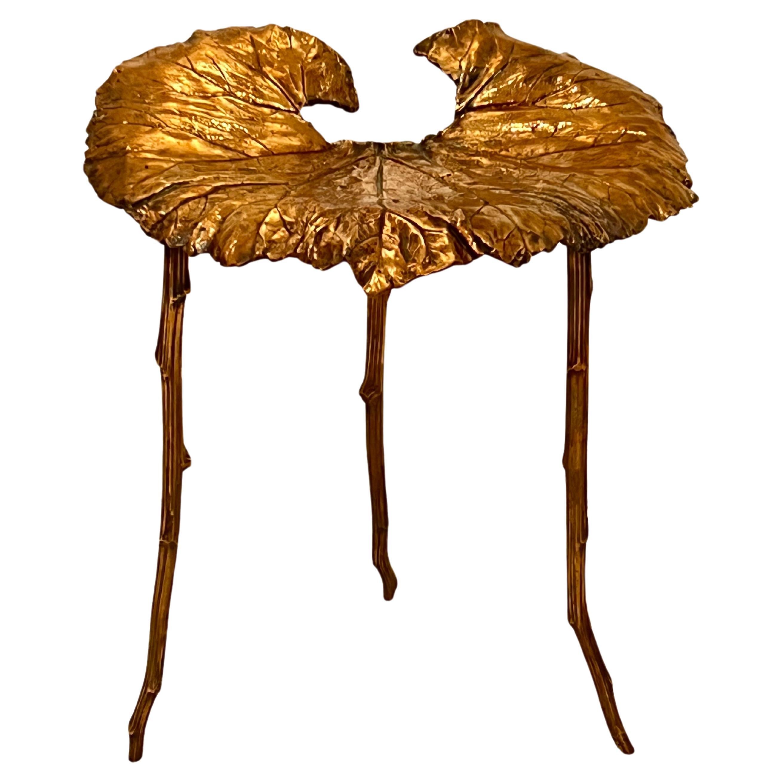 Bronze Leaf Stool by Clotilde Ancarani For Sale