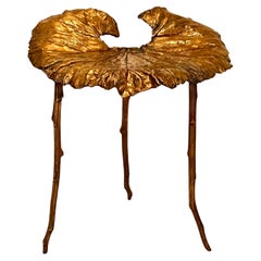 Bronze Leaf Stool by Clotilde Ancarani