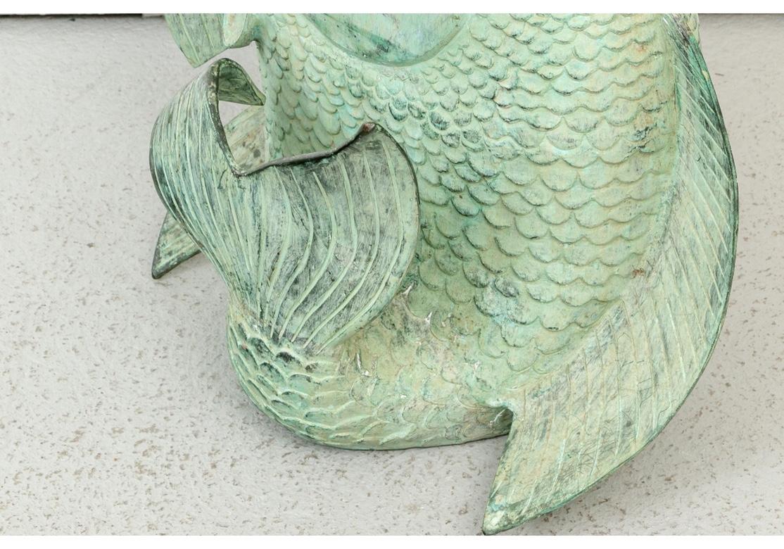 Bronze Leaping Koi Garden Sculpture 1