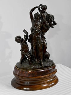 Bronze sculpture “The Childhood of Silenus”, after Clodion – 19th