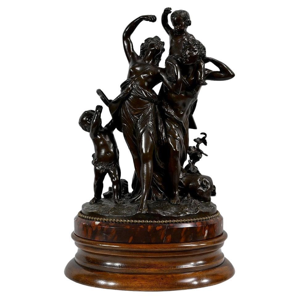 Bronze sculpture “The Childhood of Silenus”, after Clodion – 19th
