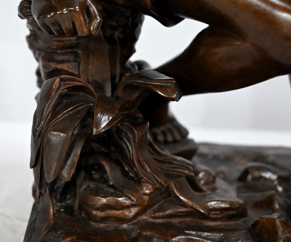Bronze Sculpture “The Child with the Net”, signed R.Guillaume – 20th century For Sale 7