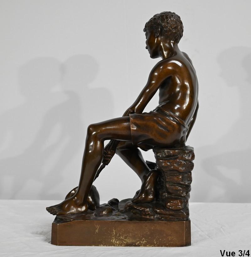 Bronze Sculpture “The Child with the Net”, signed R.Guillaume – 20th century For Sale 10