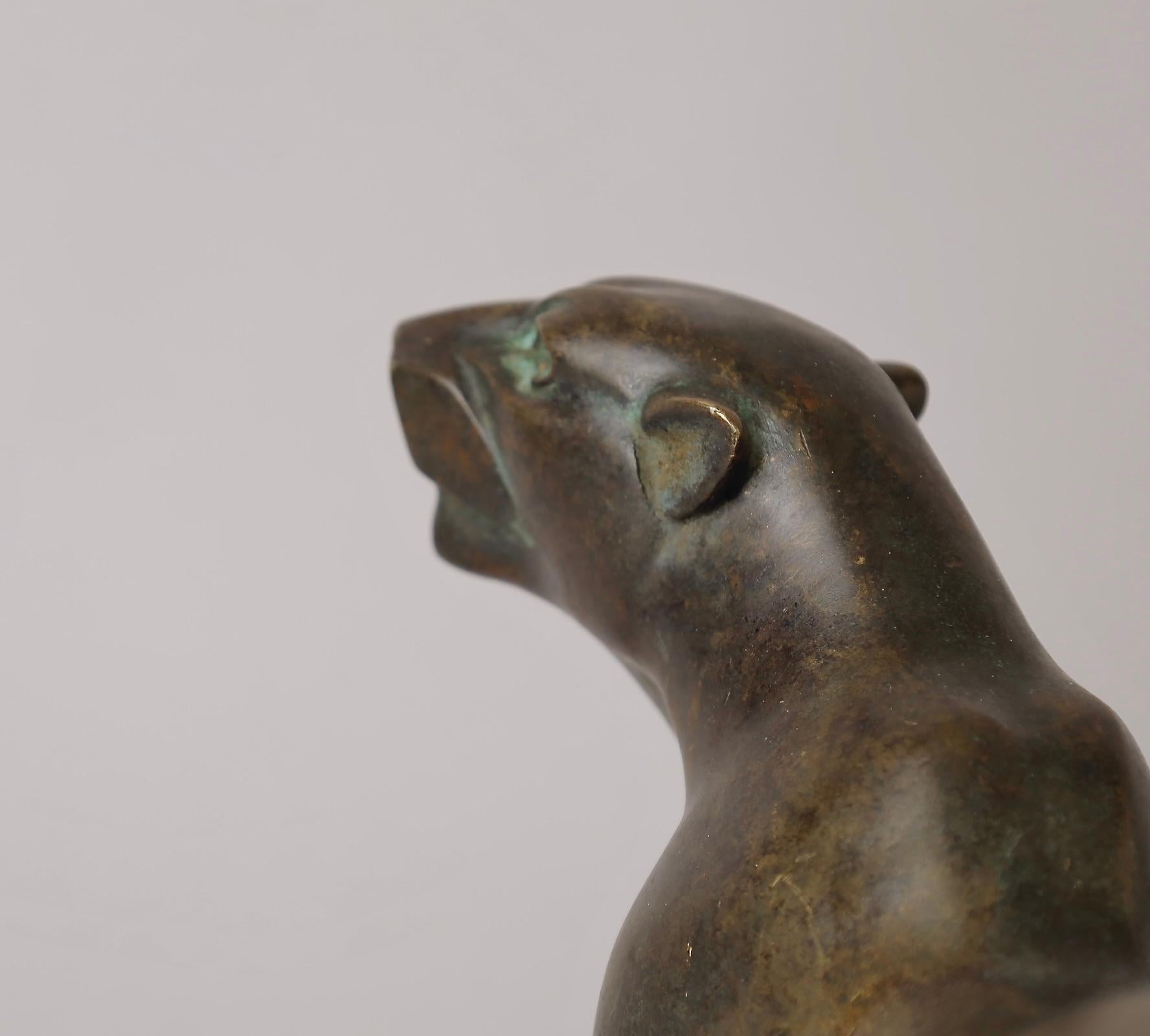 Sculpture léopard de l'artiste de Nitten Tsuda Eijyu (1915-2001) en vente 5