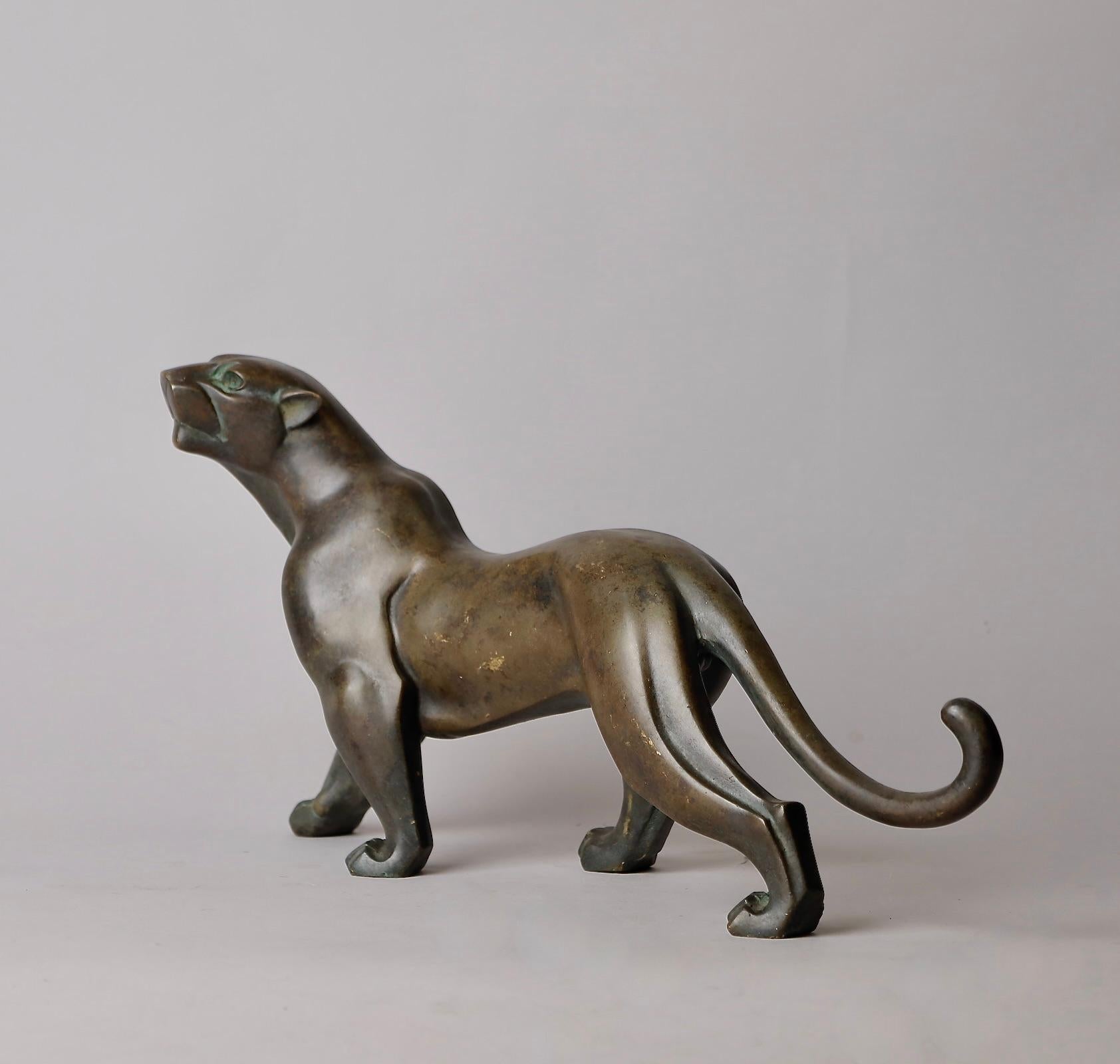 Sculpture léopard de l'artiste de Nitten Tsuda Eijyu (1915-2001) en vente 6