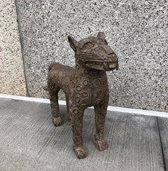 Bronze Leopard Sculpture from Benin, West Africa