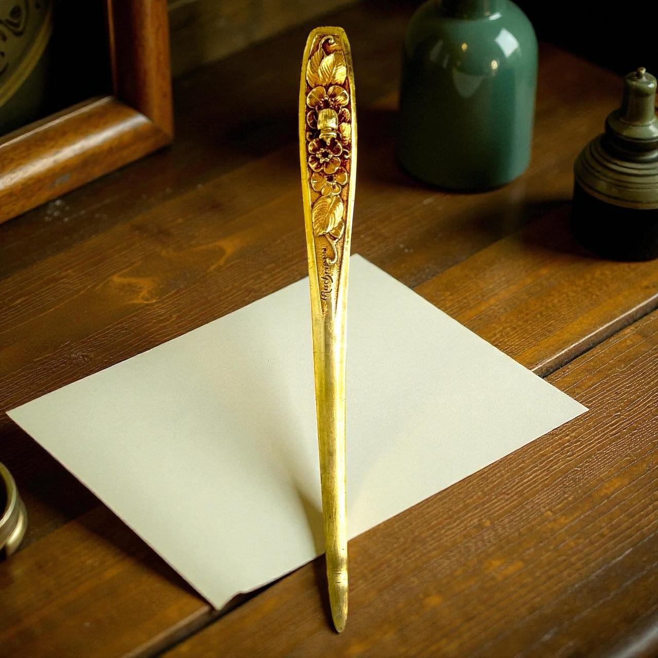 Bronze Brieföffner Jugendstil Anfang 20. Jahrhundert signiert Rischmann, Frankreich im Angebot 4