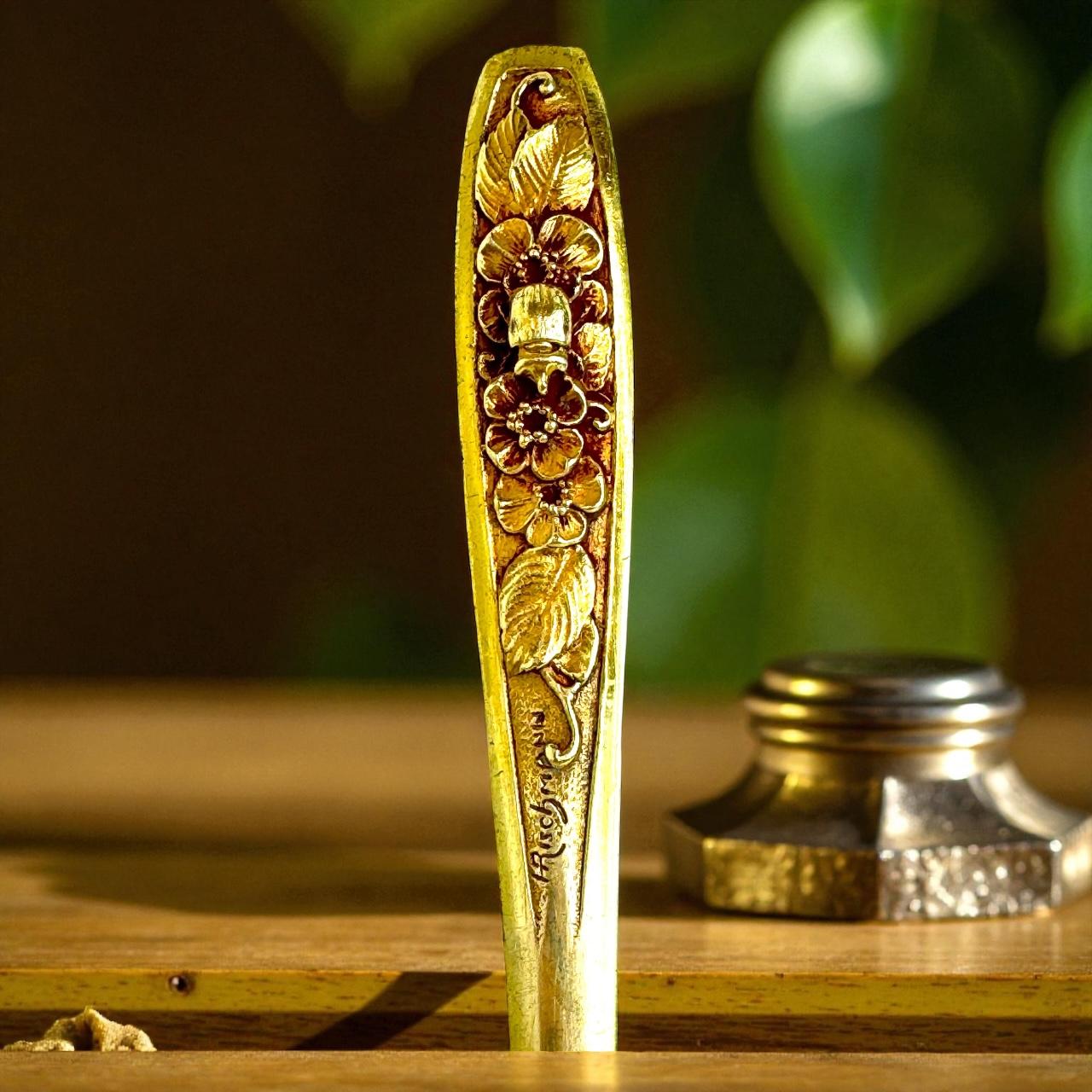 Bronze Brief�öffner Jugendstil Anfang 20. Jahrhundert signiert Rischmann, Frankreich im Angebot 7