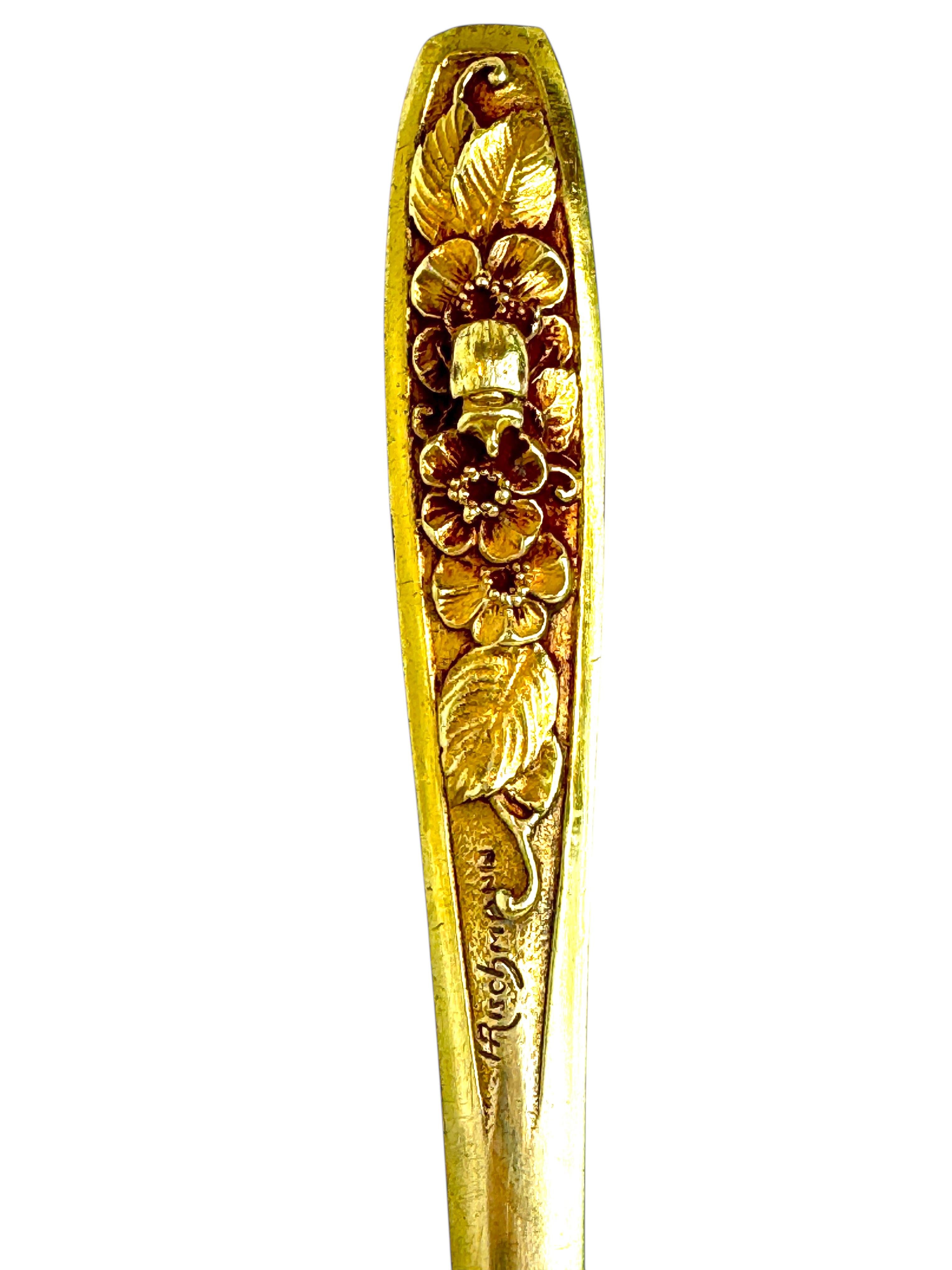 Bronze Brieföffner Jugendstil Anfang 20. Jahrhundert signiert Rischmann, Frankreich (Belle Époque) im Angebot