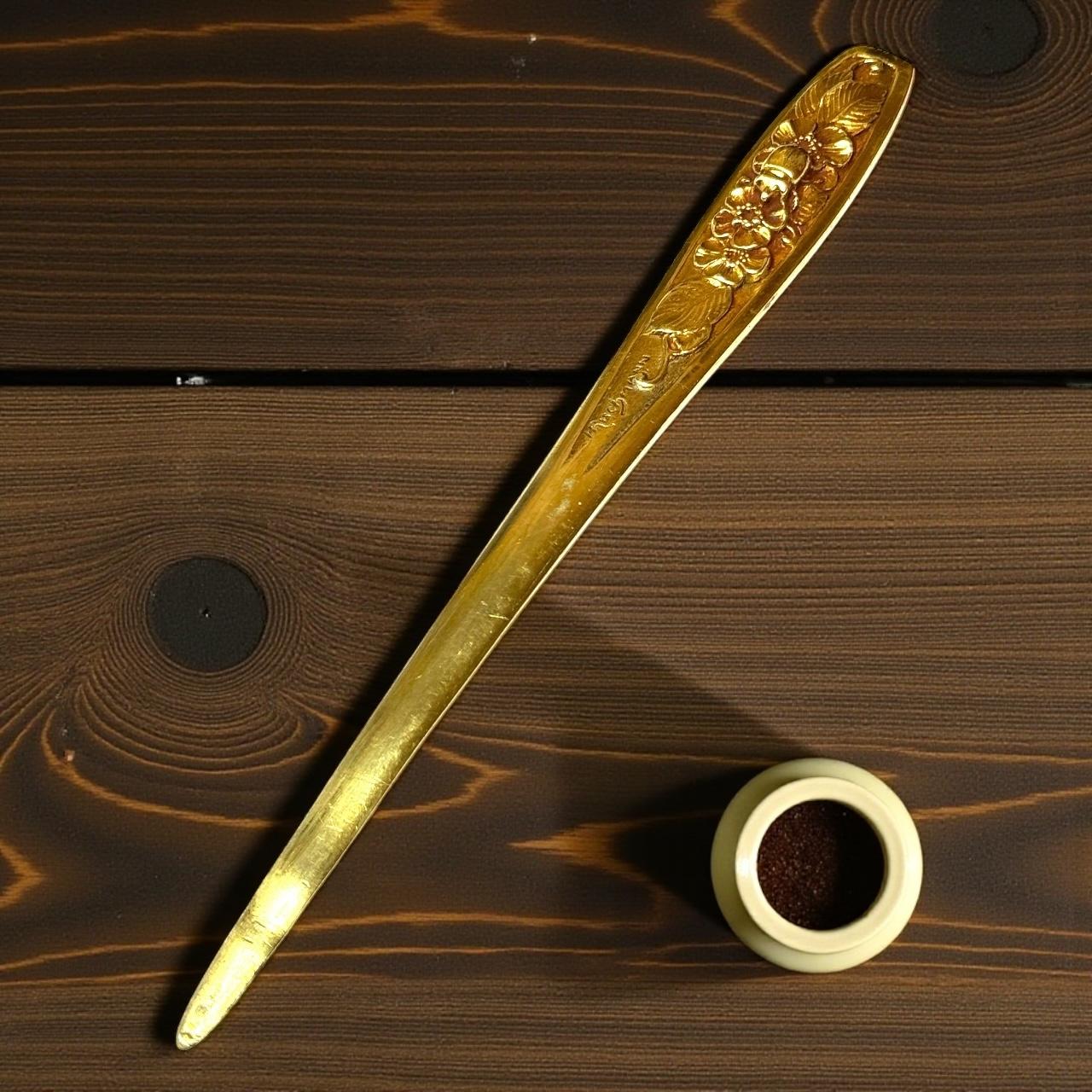 Bronze Brieföffner Jugendstil Anfang 20. Jahrhundert signiert Rischmann, Frankreich im Angebot 3