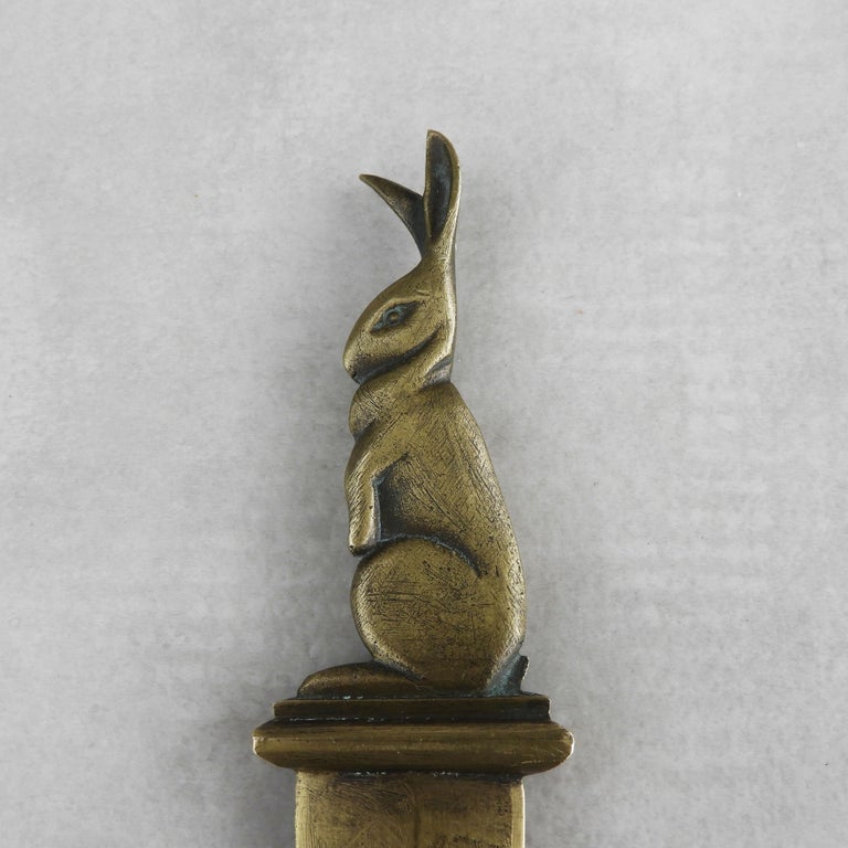 Brass Bronze Letter Opener by Georges Raoul Garreau, 1885-1955