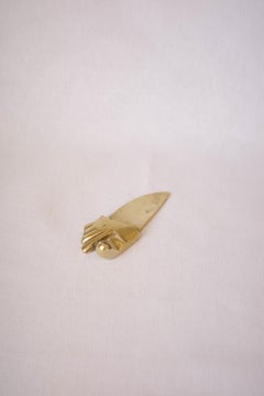 Brieföffner aus Bronze in Form eines Fußes von Pietrina Checcacci, Brasilien, 1980er Jahre