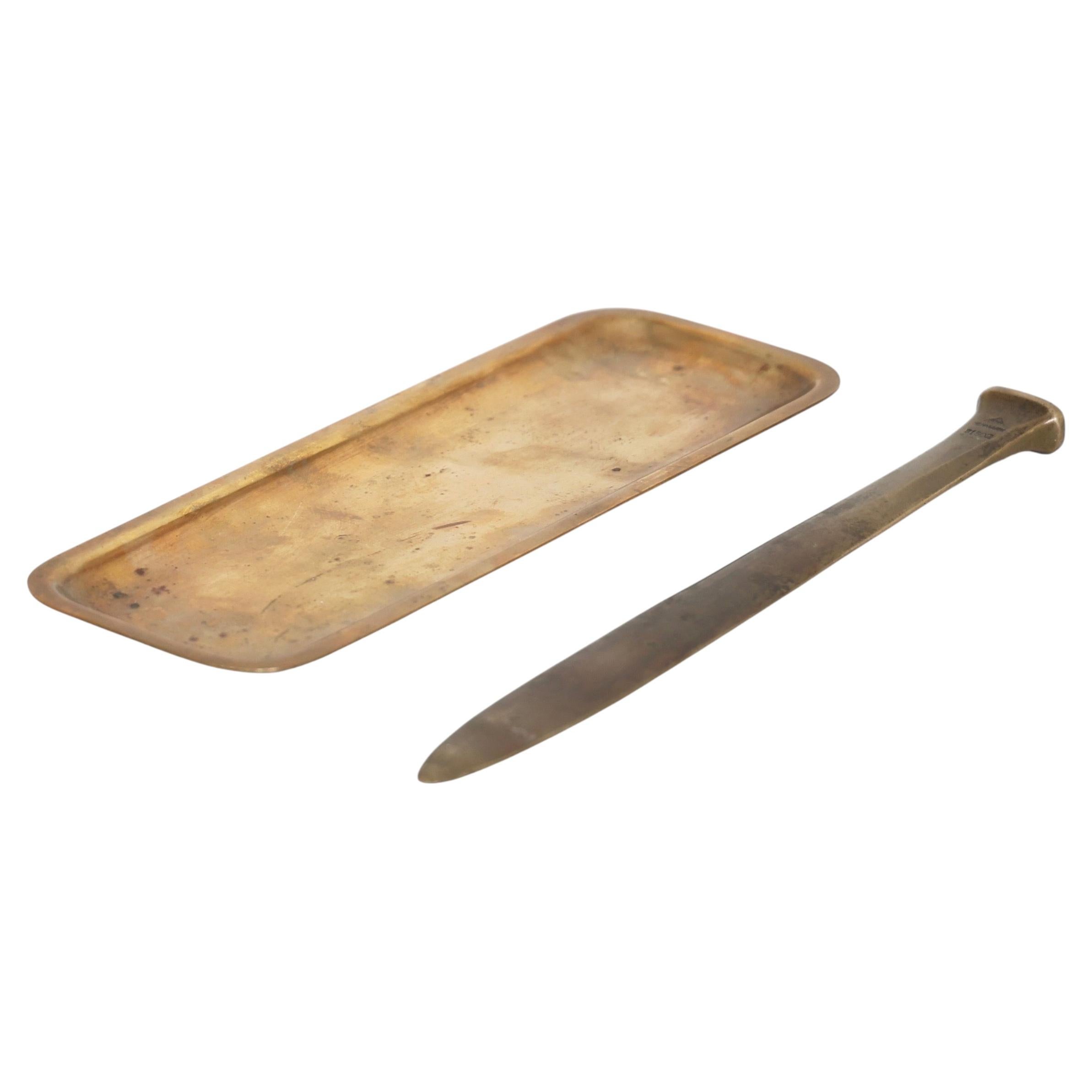 Bronze Letter Opener Set designed by Just Andersen, 1930s, Denmark