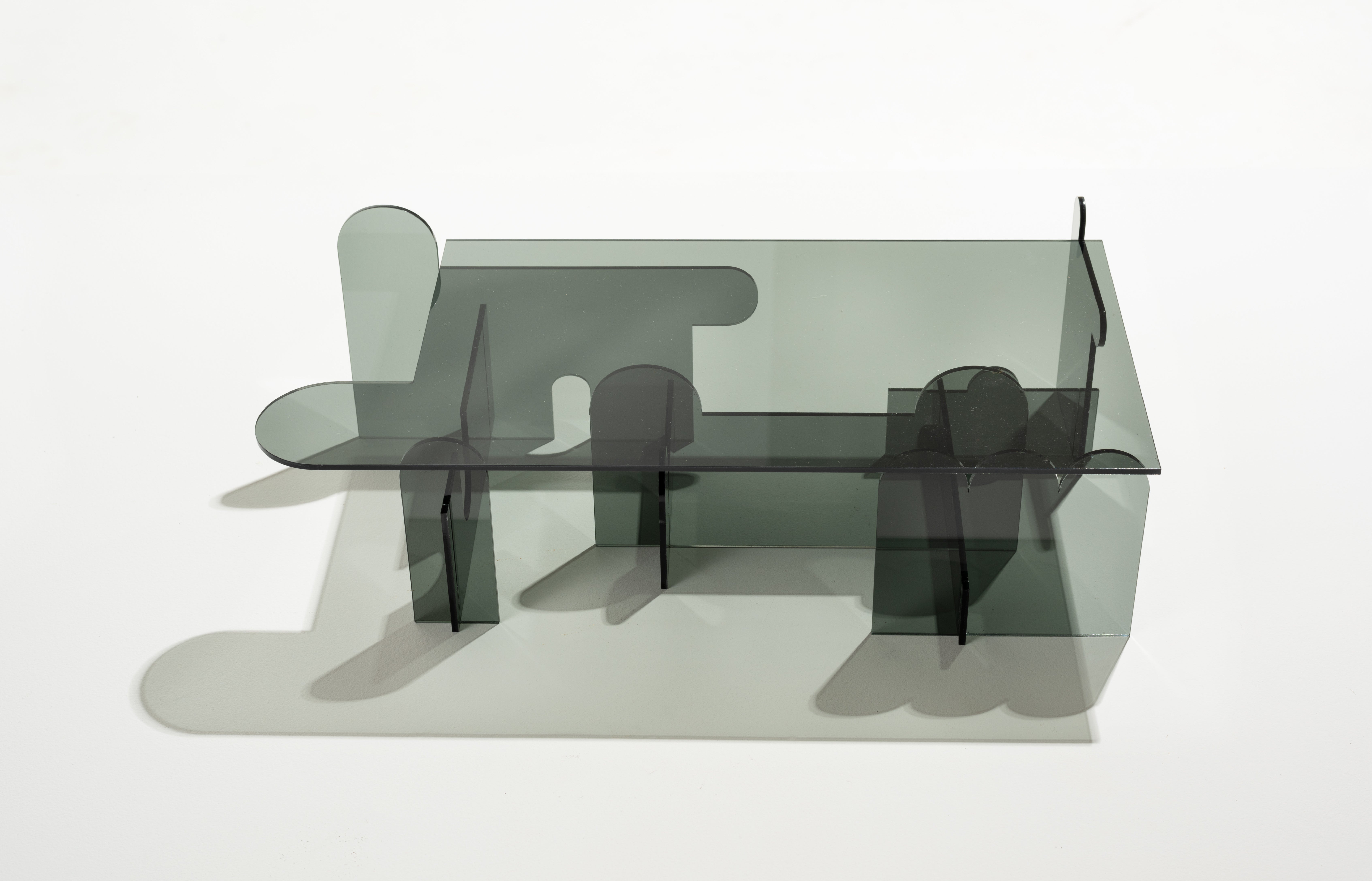 Lexan-Tisch aus Bronze von Phaedo (Moderne) im Angebot